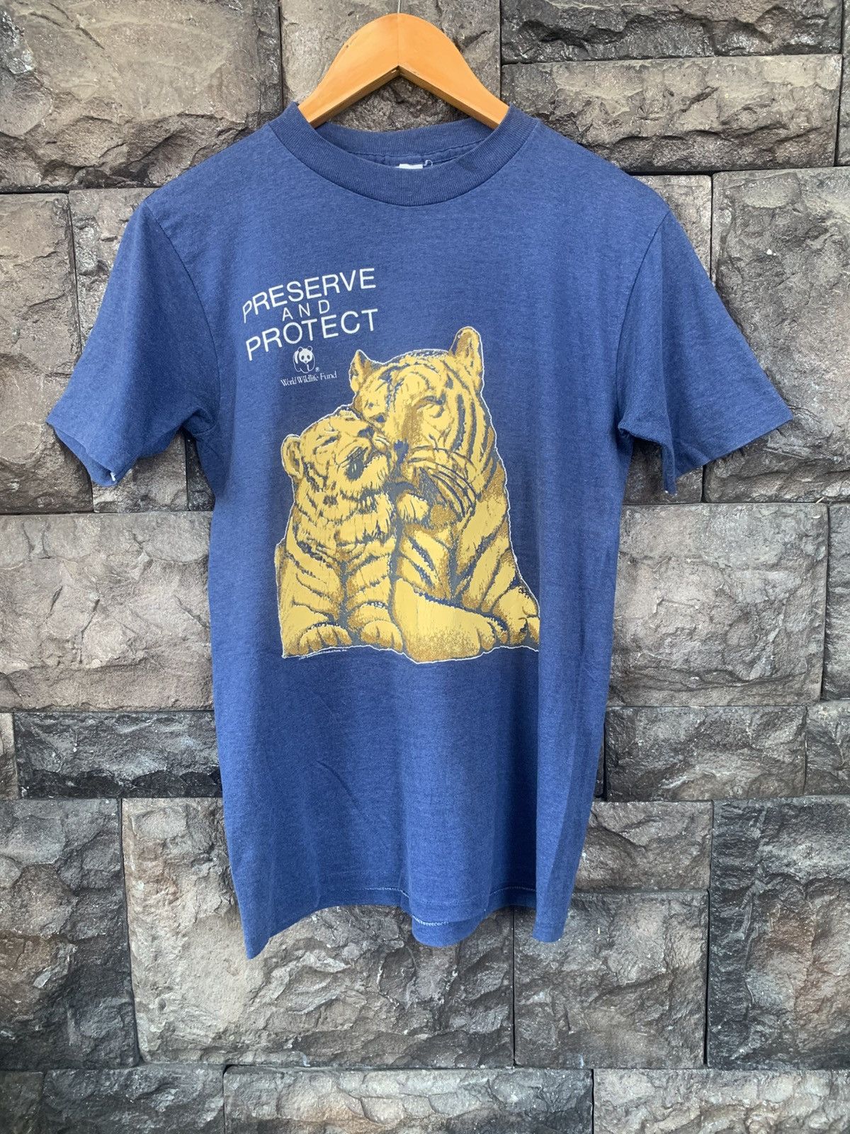 Habitat × Vintage × WWF Vintage 80s World Wildlife Fund WWF Preserve And Protect Tee Size US S / EU 44-46 / 1 - 1 Thumbnail