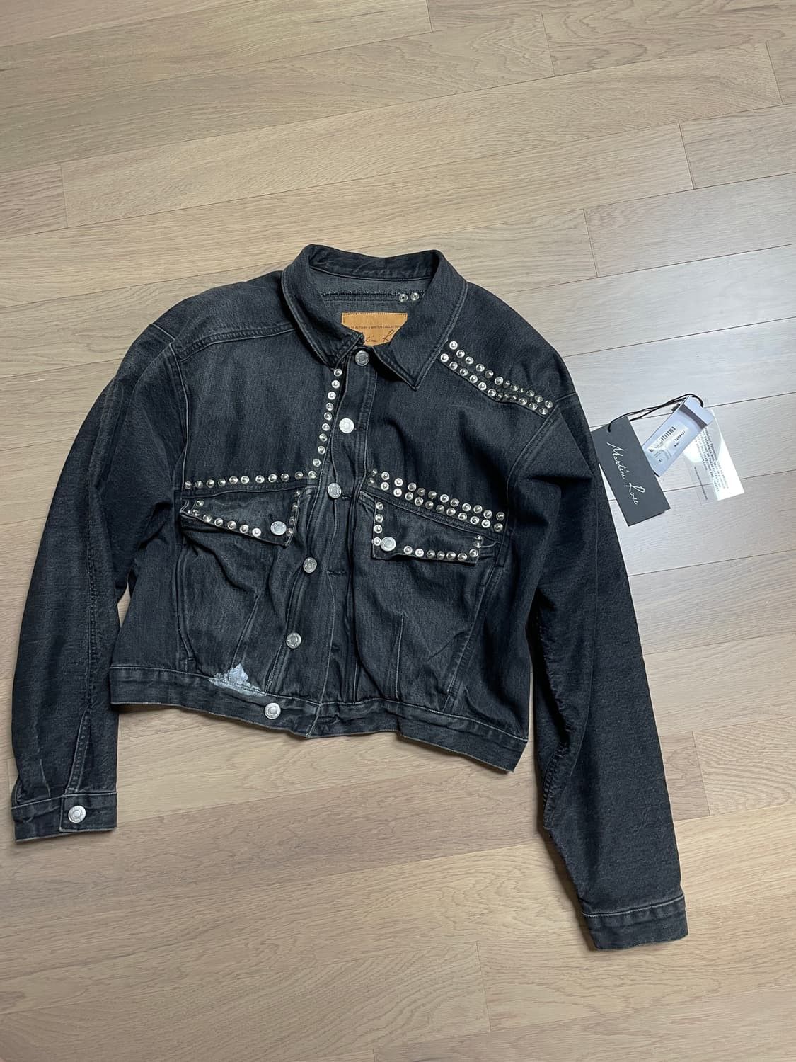 Martine Rose Martin Rose 19FW Studded Cropped Denim Jacket | Grailed