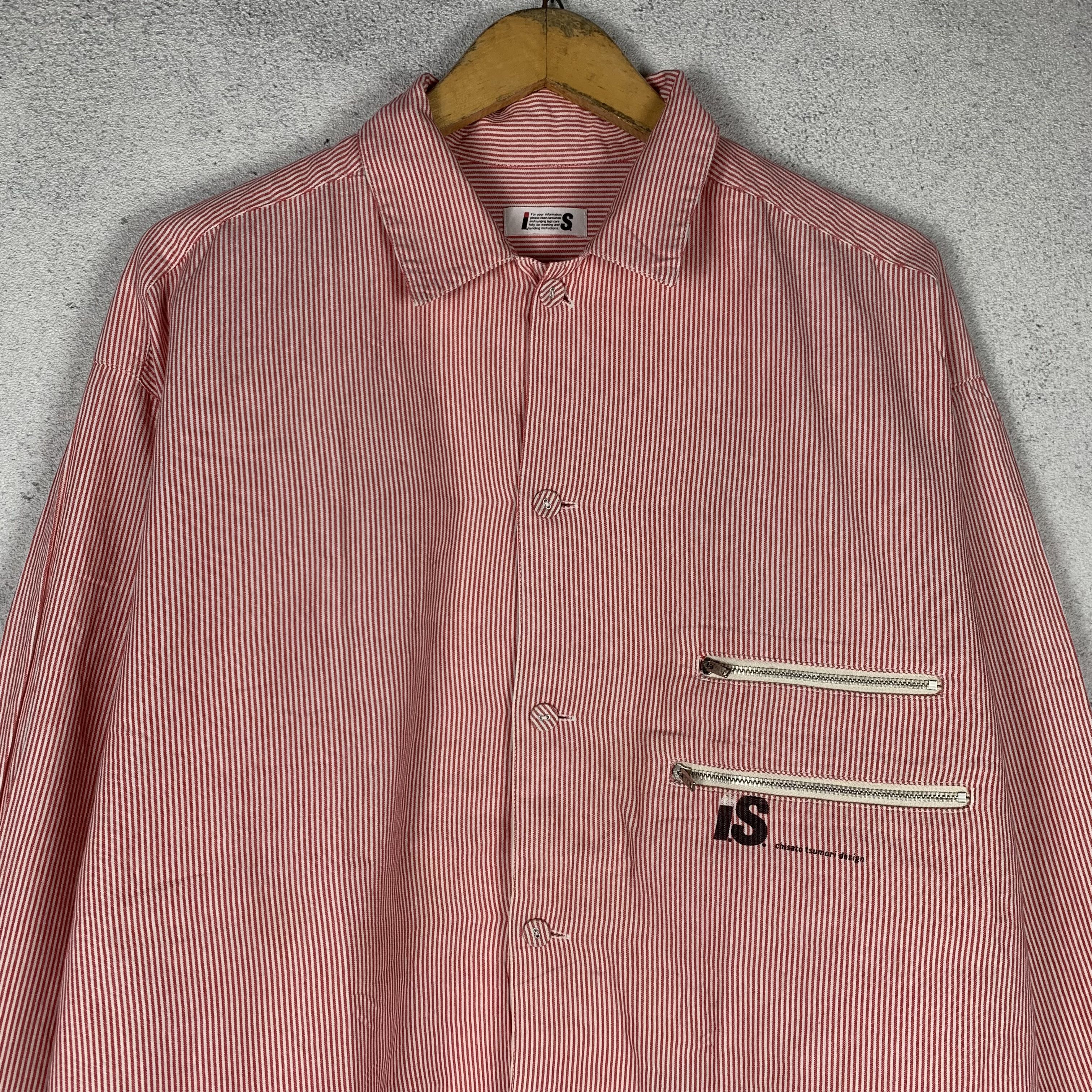Issey Miyake Vintage Issey Miyake Striped Shirt Size US M / EU 48-50 / 2 - 3 Thumbnail