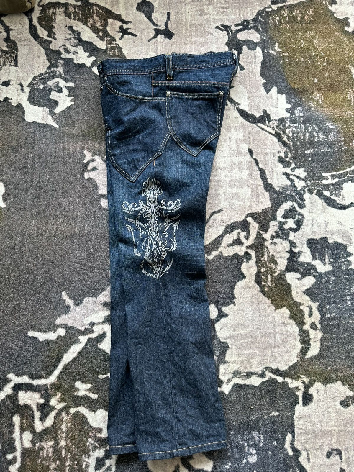 Japanese Brand Y2K NCFM indigo denim Size US 35 - 2 Thumbnail
