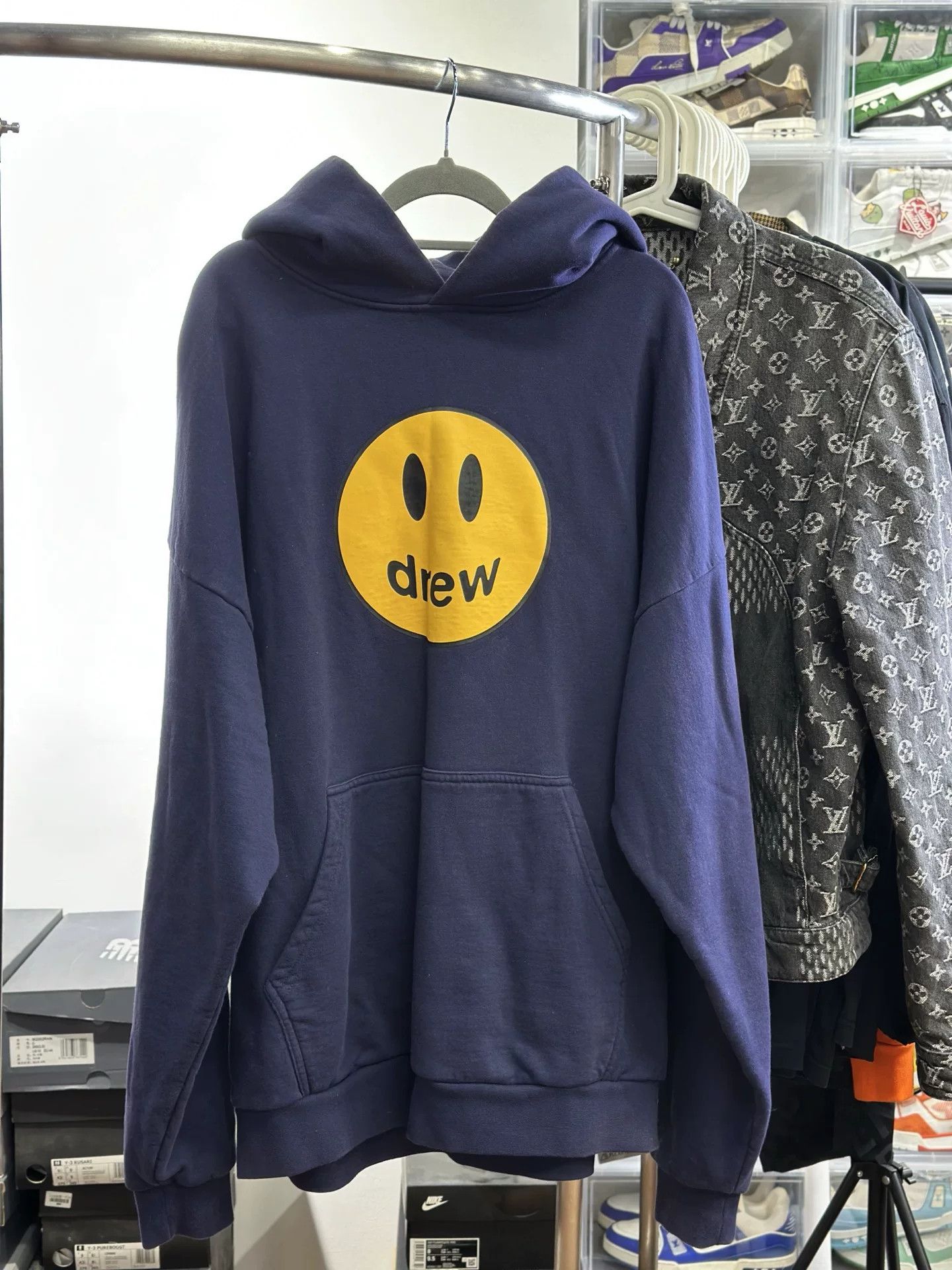 Drew House Drew House Thermal Blue Hoodie L Men Size US L / EU 52-54 / 3 - 1 Thumbnail