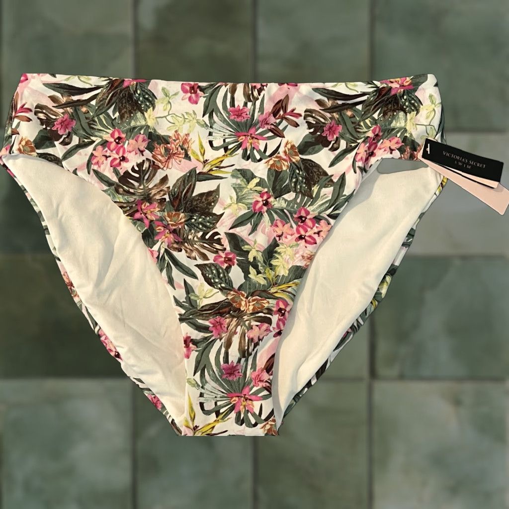 Victoria's Secret Victoria's Secret Colorful Floral Women's M Medium Swim Bottoms Size 32" / US 10 / IT 46 - 1 Thumbnail