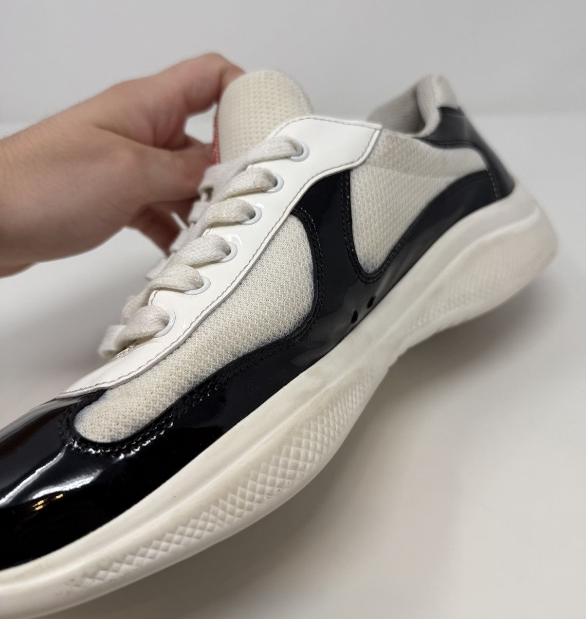 Prada Prada Americas Cup Sneaker White/Black Size US 11.5 / EU 44-45 - 12 Thumbnail