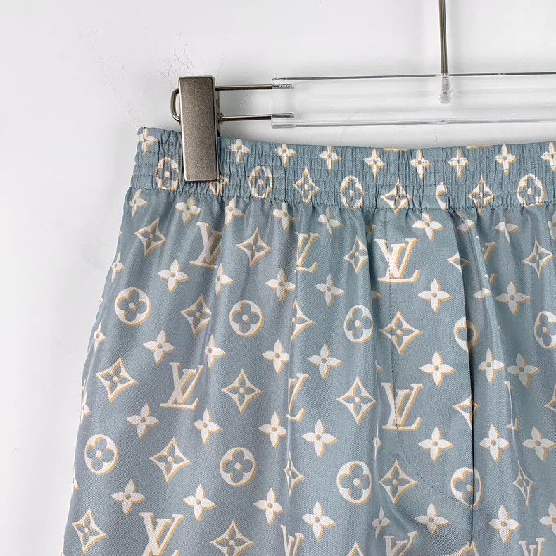 Louis Vuitton Louis Vuitton Blue striped logo printed mulberry silk casu Size 37" - 3 Thumbnail