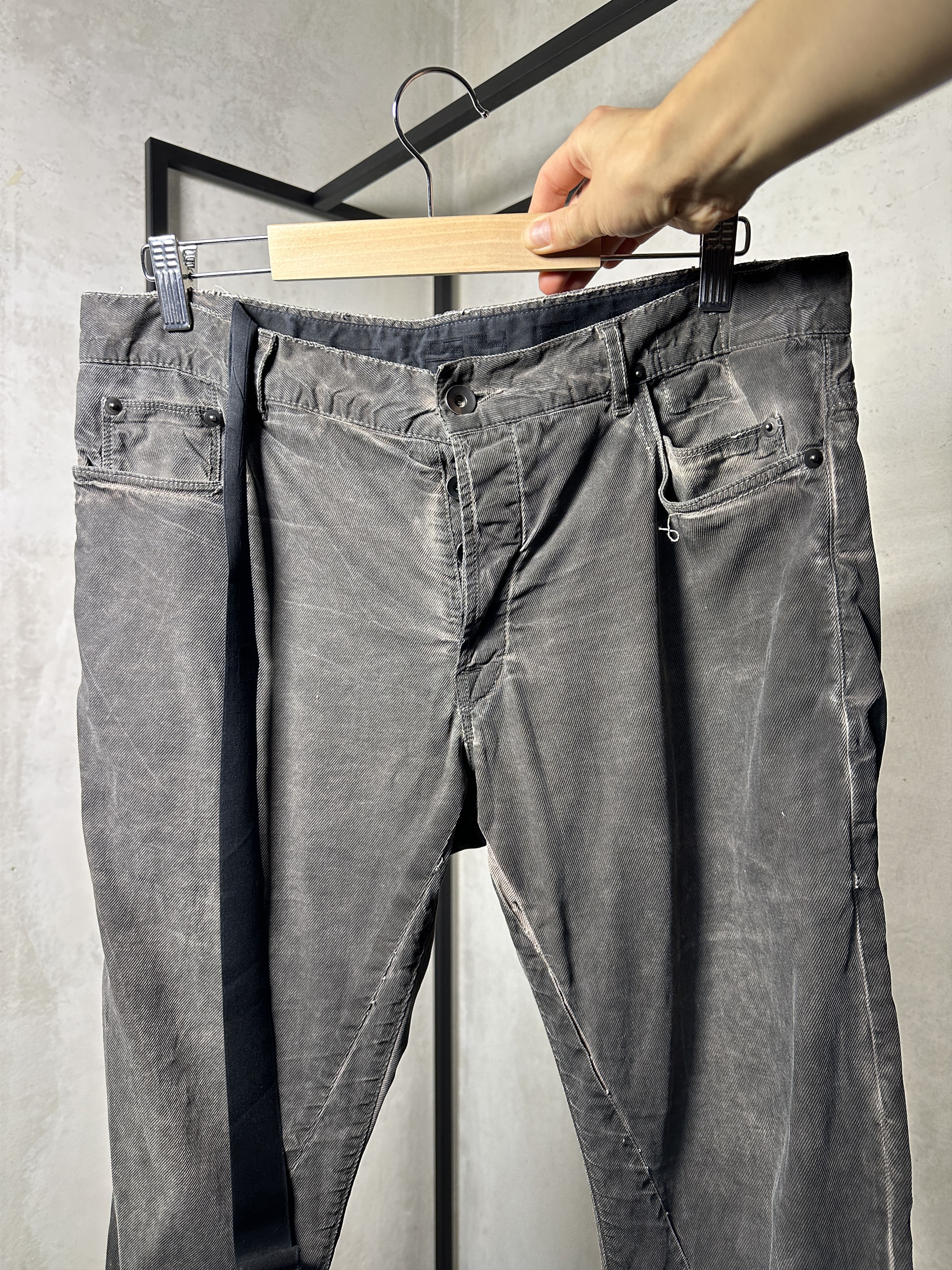 Rick Owens Rick Owens DRKSHDW FW11 Mud Waxed Detrit Cut Jeans Size US 28 / EU 44 - 8 Thumbnail