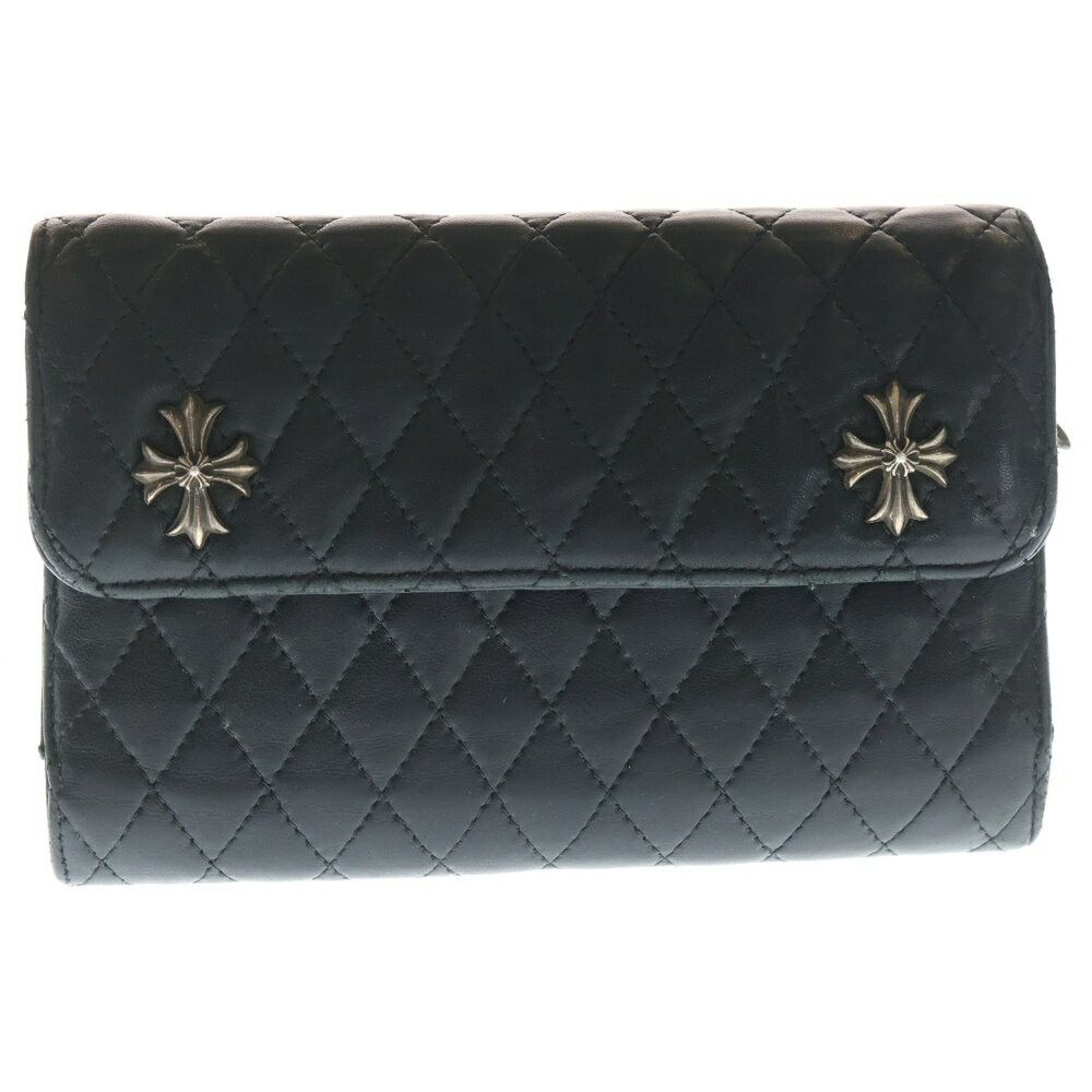 Chrome Hearts Wave4 Qlt 3snp #4 Wave Quilted Leather Wallet