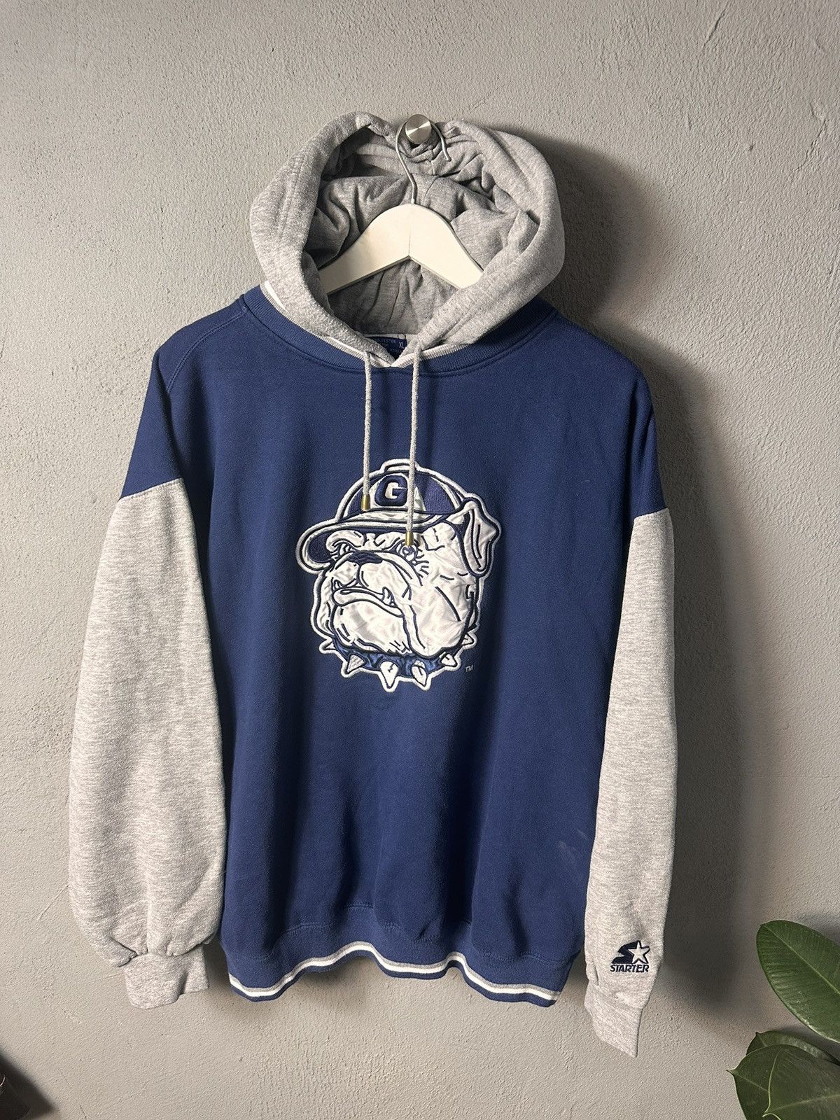 NBA × Starter × Vintage Vintage NCAA NBA Starter Georgetown Hoyas Hoodie Sweatshirt Size US XL / EU 56 / 4 - 1 Thumbnail