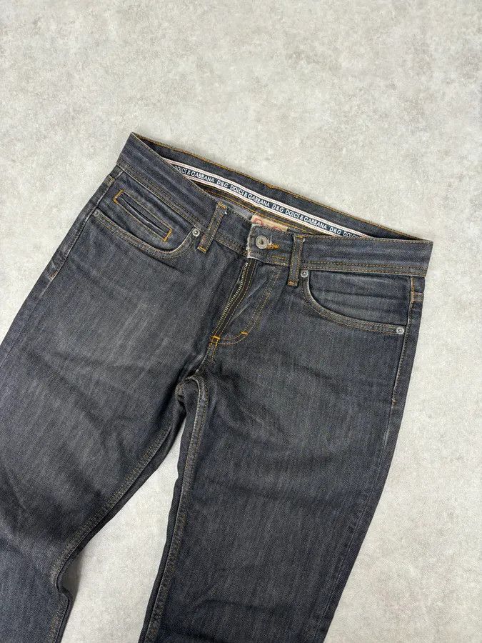 Dolce & Gabbana 2000s Dolce & Gabbana Dark Grey Denim Power Straight Jeans Size US 30 / EU 46 - 6 Thumbnail