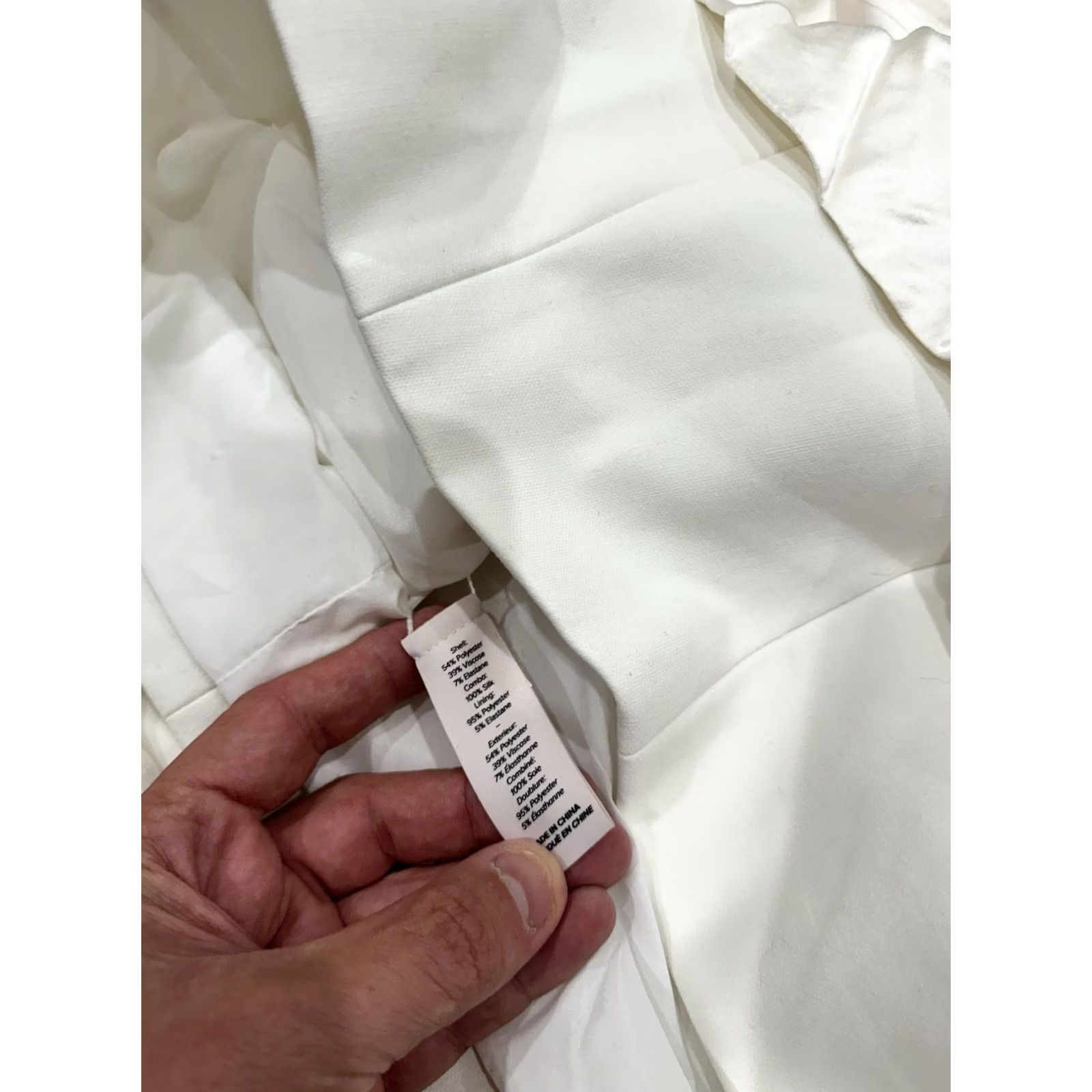 Vintage NWT Cinq à Sept Women's Strapless Georgiana Dress Ivory Size 4 A-Line Hi-Low Polyester Blend Dress Mens Womens Size S / US 4 / IT 40 - 4 Thumbnail