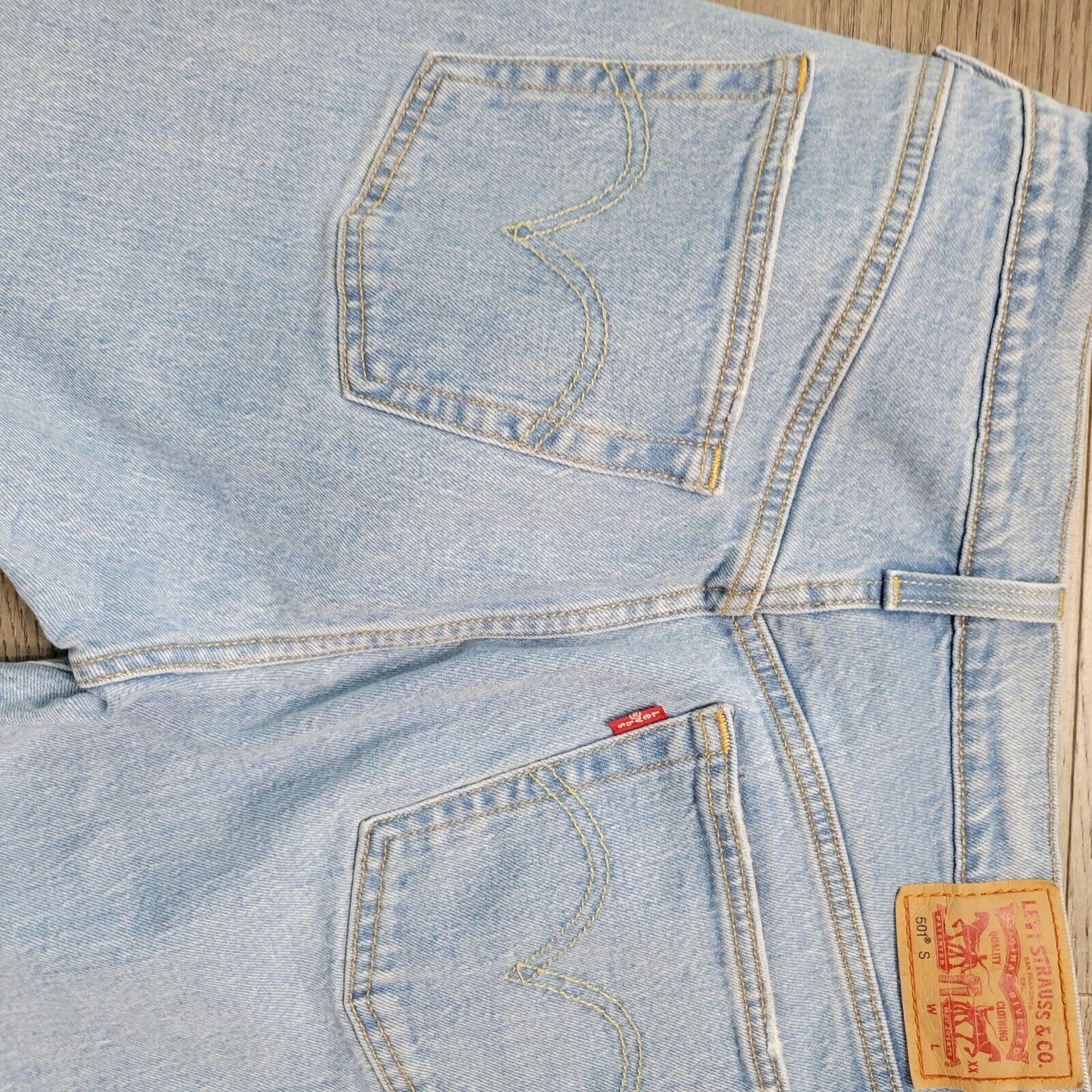 Levi's Levis 501 Button Fly 100% Cotton Jeans 28x28 Skiny Rare Size US 28 / EU 44 - 7 Thumbnail