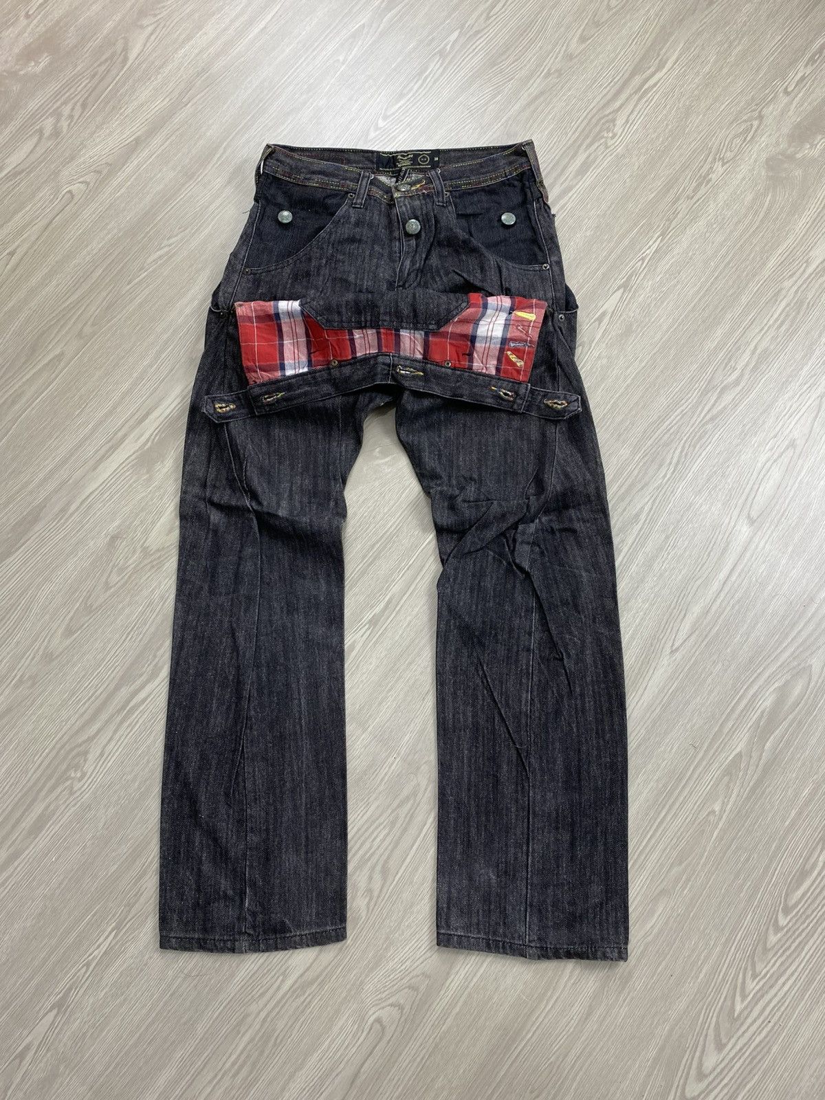 Number (N)ine 🇯🇵2000s Breathmint Double Waist Punk Multipocket Y2K Jeans Size US 29 - 2 Thumbnail