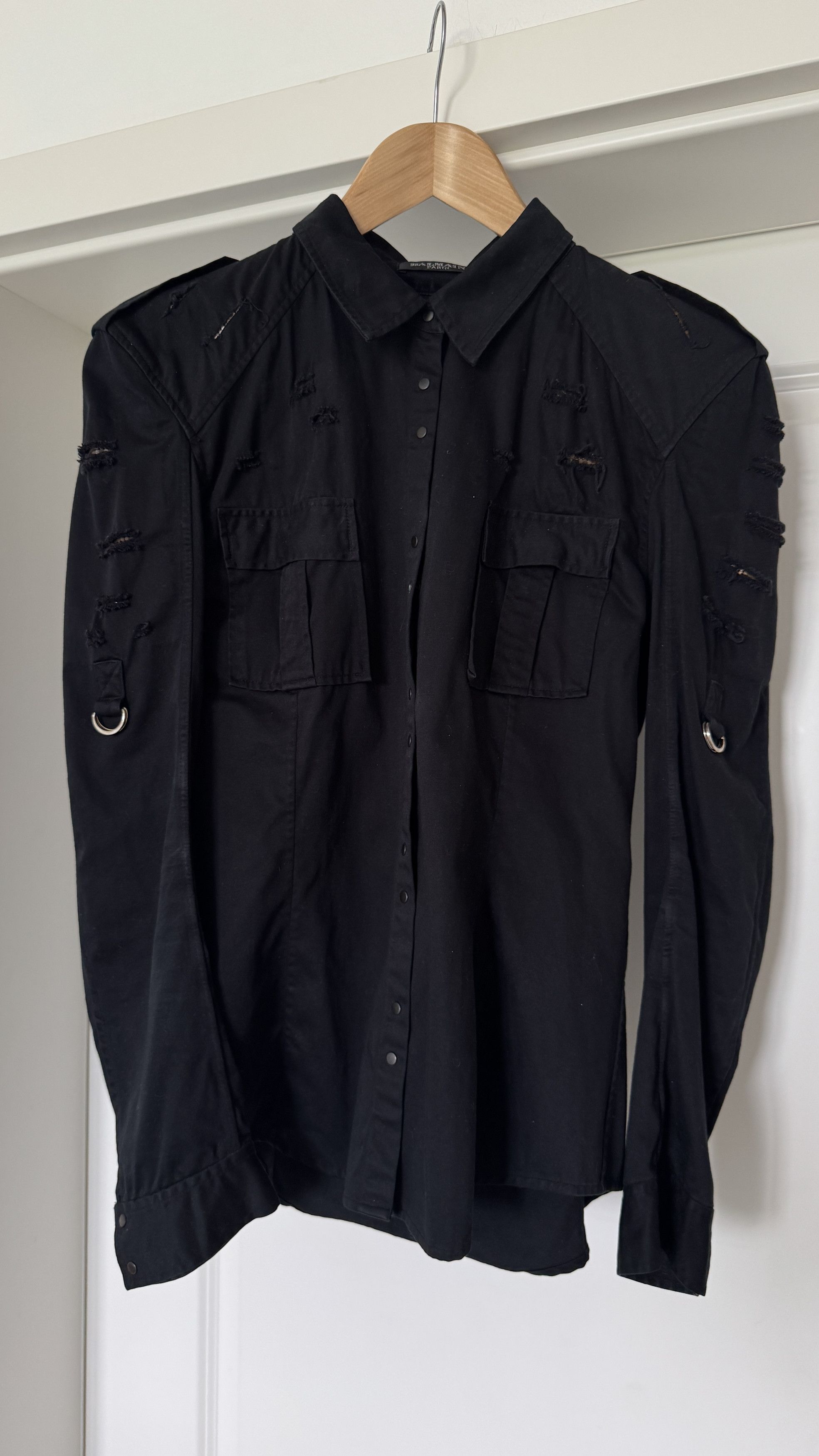 Balmain Rare 2011 Balmain distressed chain mall shirt Size M / US 6-8 / IT 42-44 - 4 Thumbnail