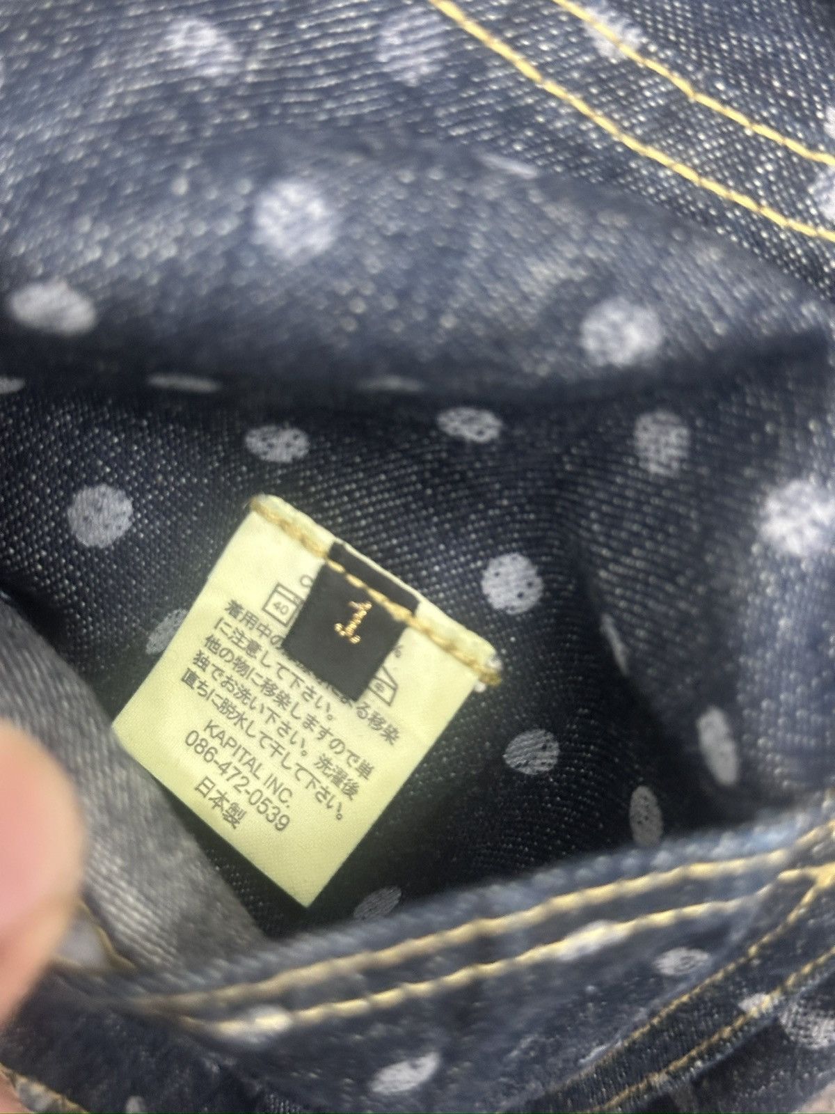 If Six Was Nine × Kapital × Kapital Kountry Polkadot Cropped Denim Pant By Kapital Size US 29 - 12 Thumbnail