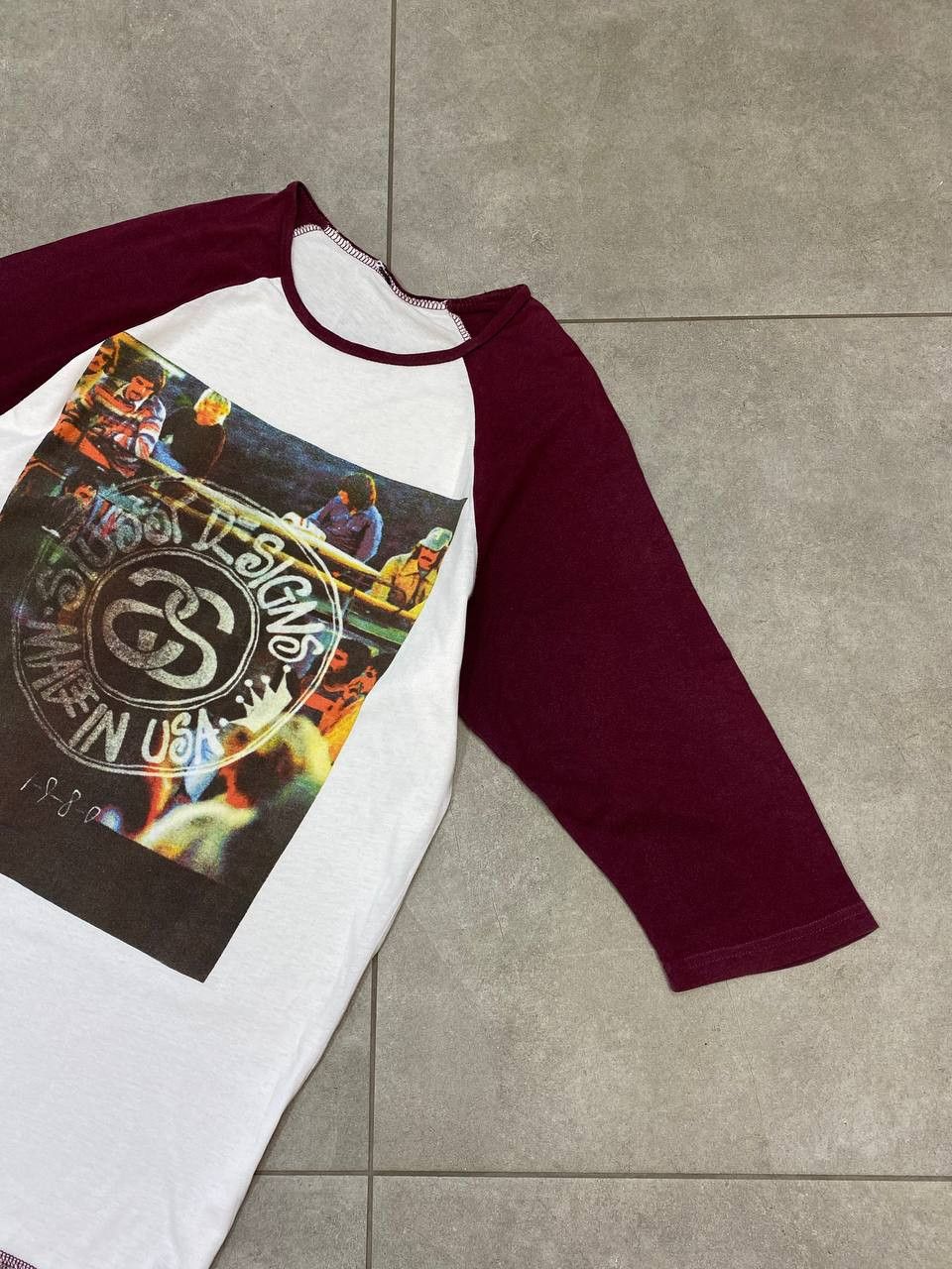 Stussy Vintage Stussy Designs Two-Tone 3/4 Sleeve T-Shirt Size US M / EU 48-50 / 2 - 5 Thumbnail