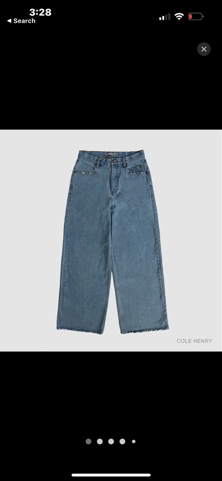 image of Cole Henry Baggy Denim in Blue, Men's (Size 30)