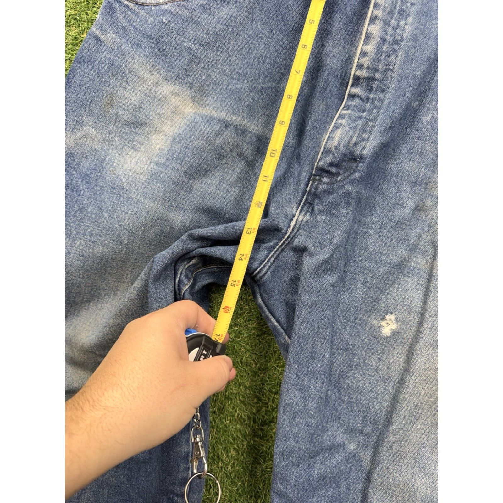 Wrangler Wrangler Jeans Mens 40x34 Riggs Blue Medium Wash Denim Work Wear Streetwear Size US 40 / EU 56 - 6 Thumbnail
