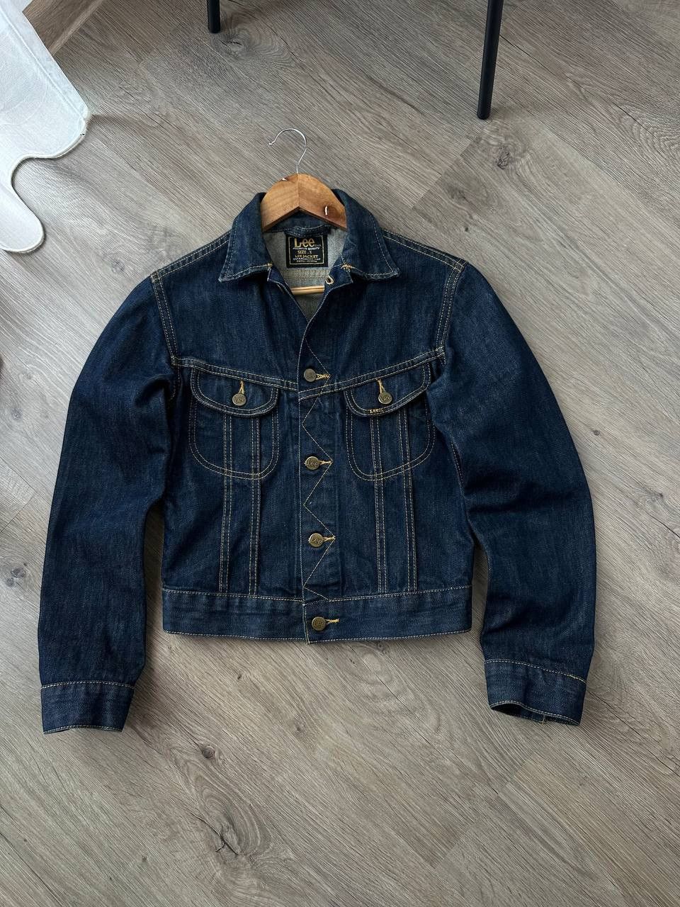 Lee Vintage Lee Slim Denim Jacket Dark Wash Trucker Style Size US S / EU 44-46 / 1 - 7 Thumbnail