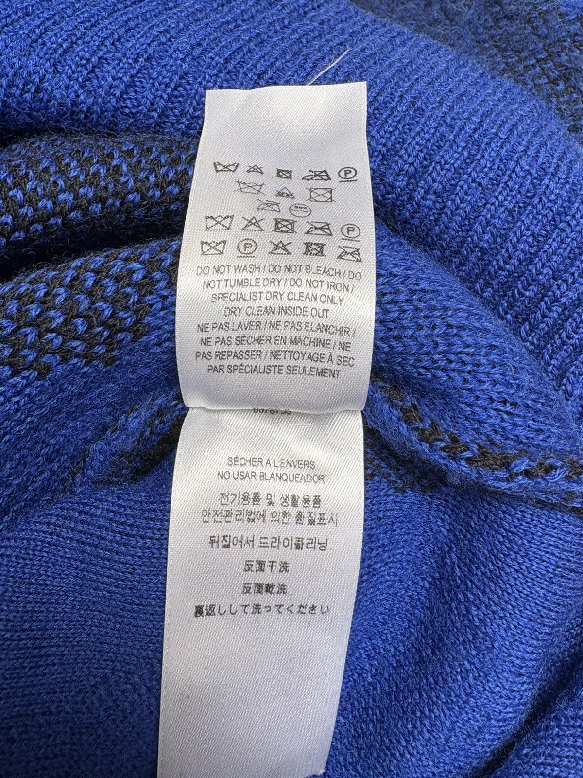 Burberry Burberry Men’s Argyle Wool Sweater, Blue/Black Size US L / EU 52-54 / 3 - 7 Thumbnail
