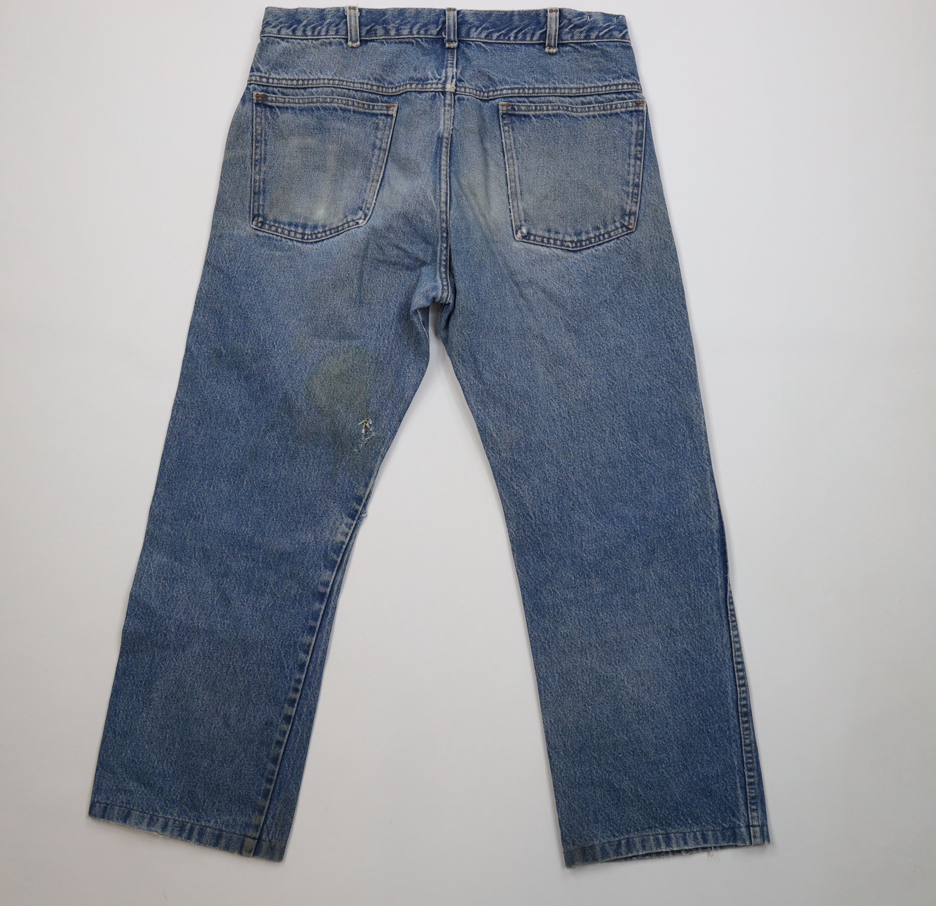 Vintage Vintage 70s Streetwear Wide Leg Denim Jeans Blue Cotton USA Size US 34 / EU 50 - 10 Thumbnail