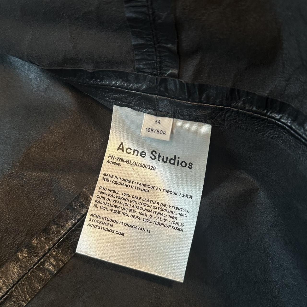 Acne Studios Acne studios whipstiched leather shirt Size S / US 4 / IT 40 - 8 Thumbnail
