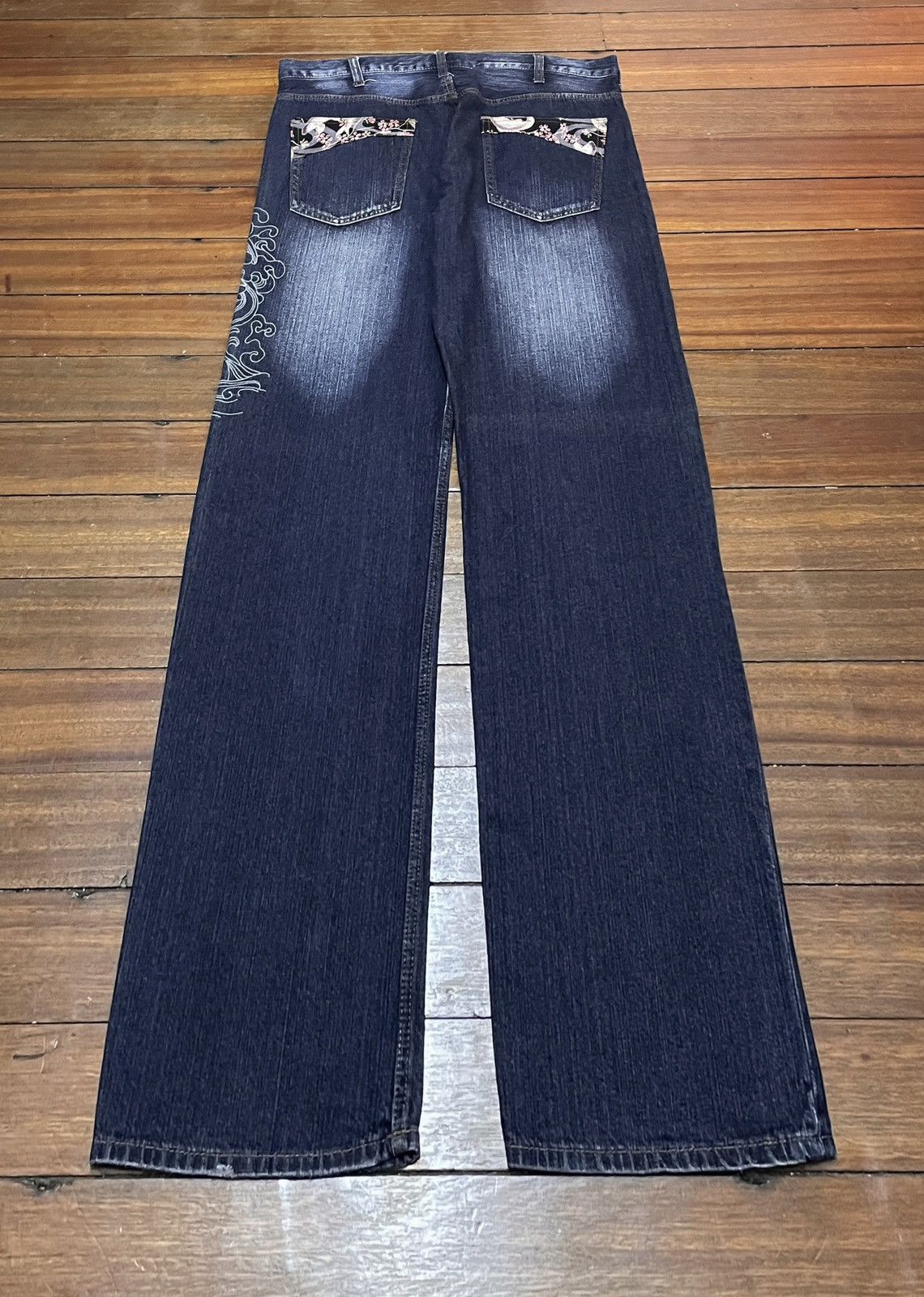 Japanese Brand × Vintage Rare Vintage Japanese Brand Rovertry Sukajan Jeans 1990s Size US 37 - 2 Thumbnail