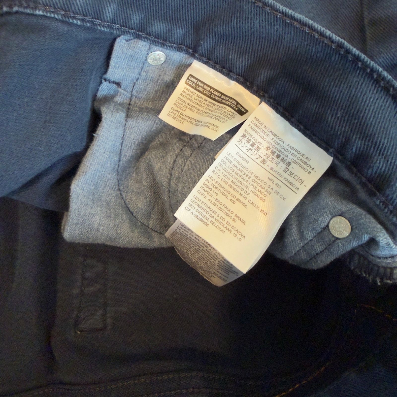 Levi's Levi's 514 White Tab Navy Bull Denim Pants 38x30 Rigid Heavy Size US 38 / EU 54 - 7 Thumbnail