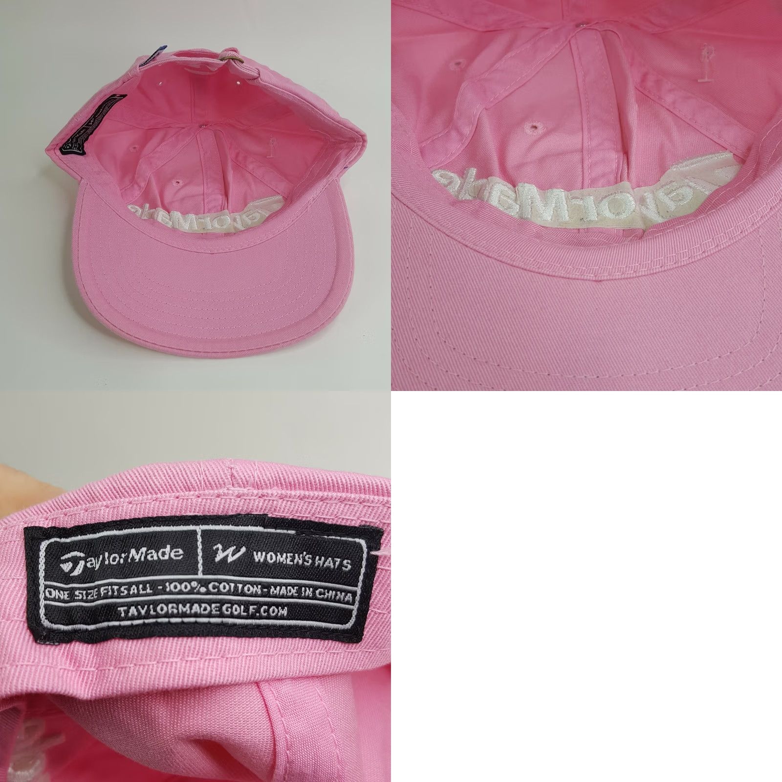 TaylorMade TaylorMade Golf Women's Adjustable Snapback Hat Baseball Cap Casual Pink Summer Hat Size ONE SIZE - 8 Thumbnail
