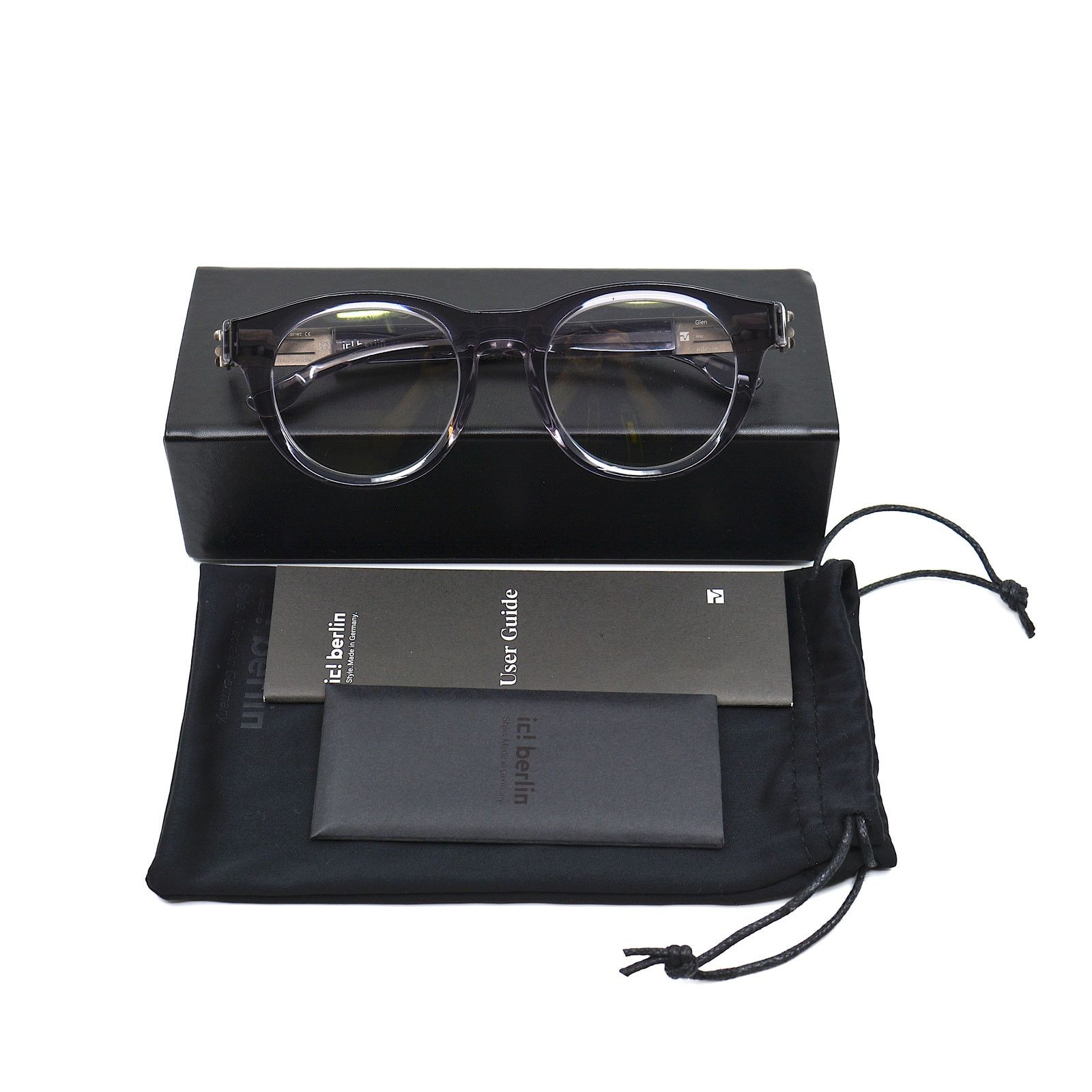 Ic! Berlin NEW IC! BERLIN GLEN GREY TRANSPARENT EYEGLASSES FRAME Size ONE SIZE - 13 Thumbnail