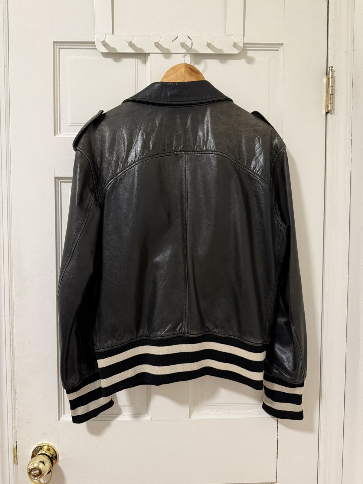 Tim Hamilton Vintage Tim Hamilton Lambskin Bomber Varsity Leather Jacket Size US M / EU 48-50 / 2 - 2 Thumbnail