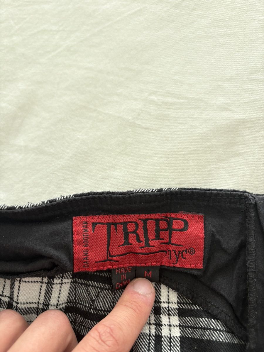 Tripp NYC × Vintage Vintage Tripp NYC Skirt Medium White Black Plaid Mini Tutu Size 28" / US 6 / IT 42 - 6 Thumbnail