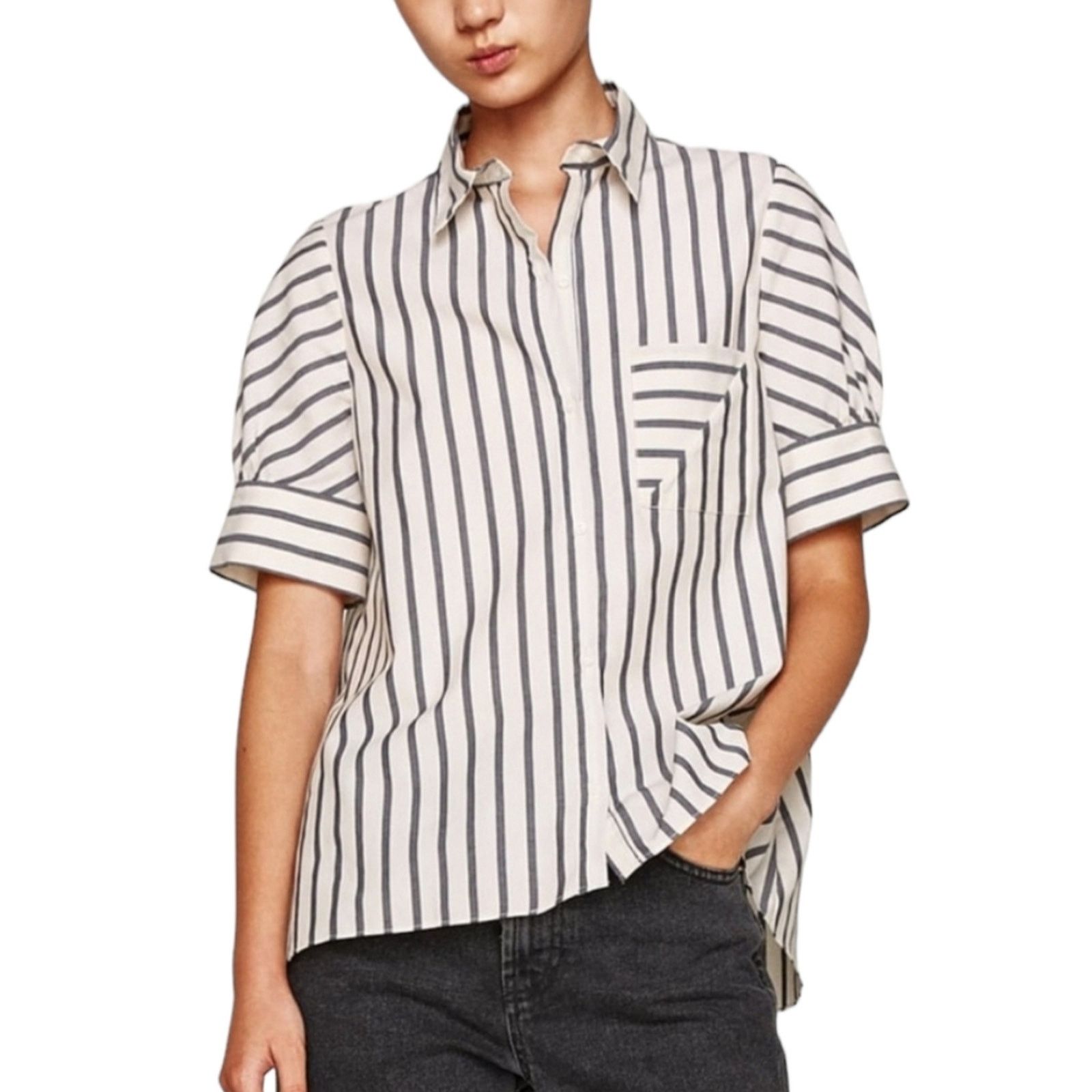 Zara Zara Trafaluc Striped button down Blouse xs Size XS / US 0-2 / IT 36-38 - 1 Thumbnail