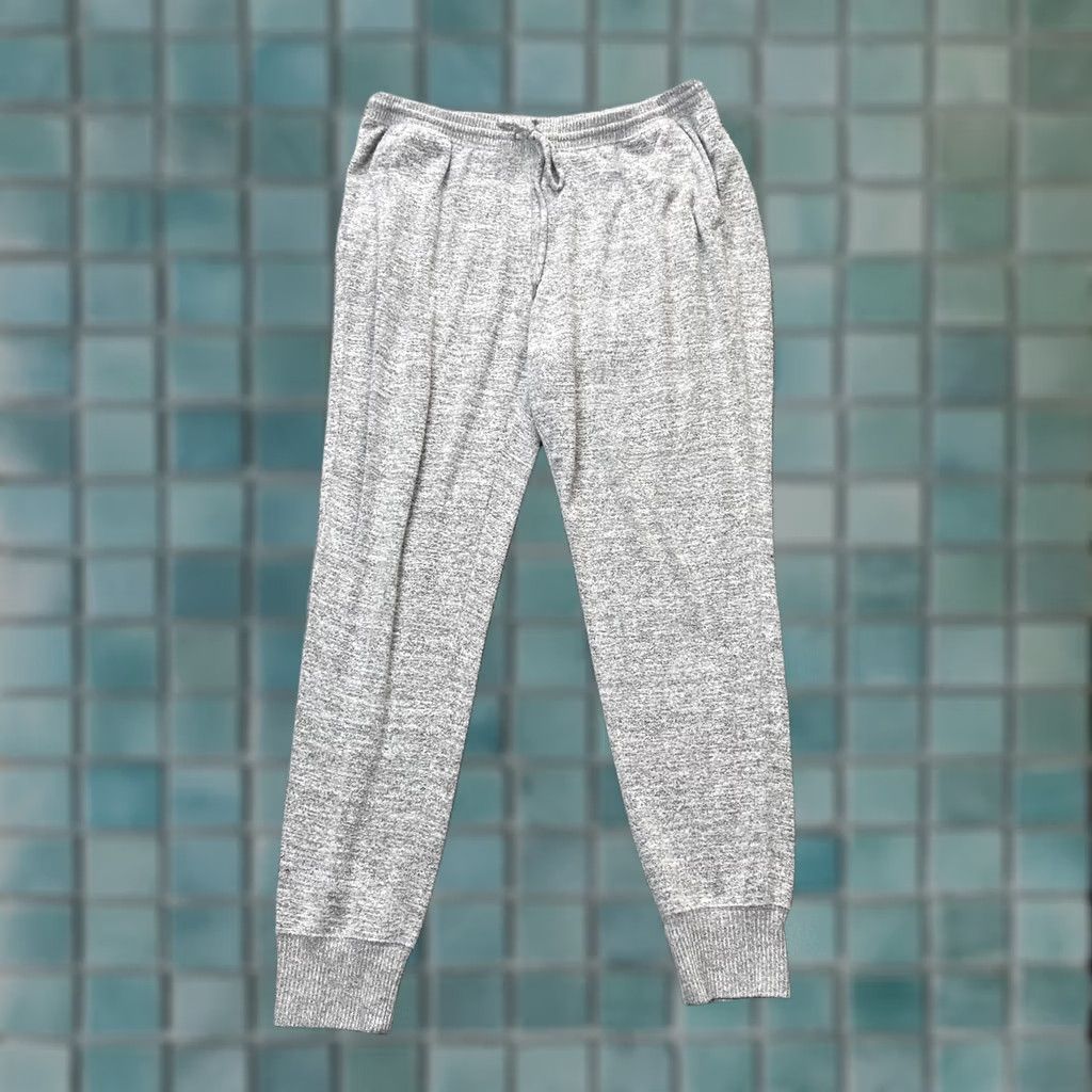 Gap Gap Sweatpants Women's Medium Gray Heathered French Terry Tapered Leg Drawstring Casual Activewear Pants Size 32" / US 10 / IT 46 - 1 Thumbnail
