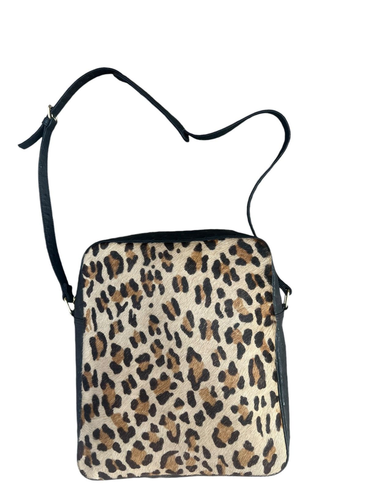 Leather Vintage GK Japan Leopard Ostrich Leather Bag Size ONE SIZE - 5 Thumbnail