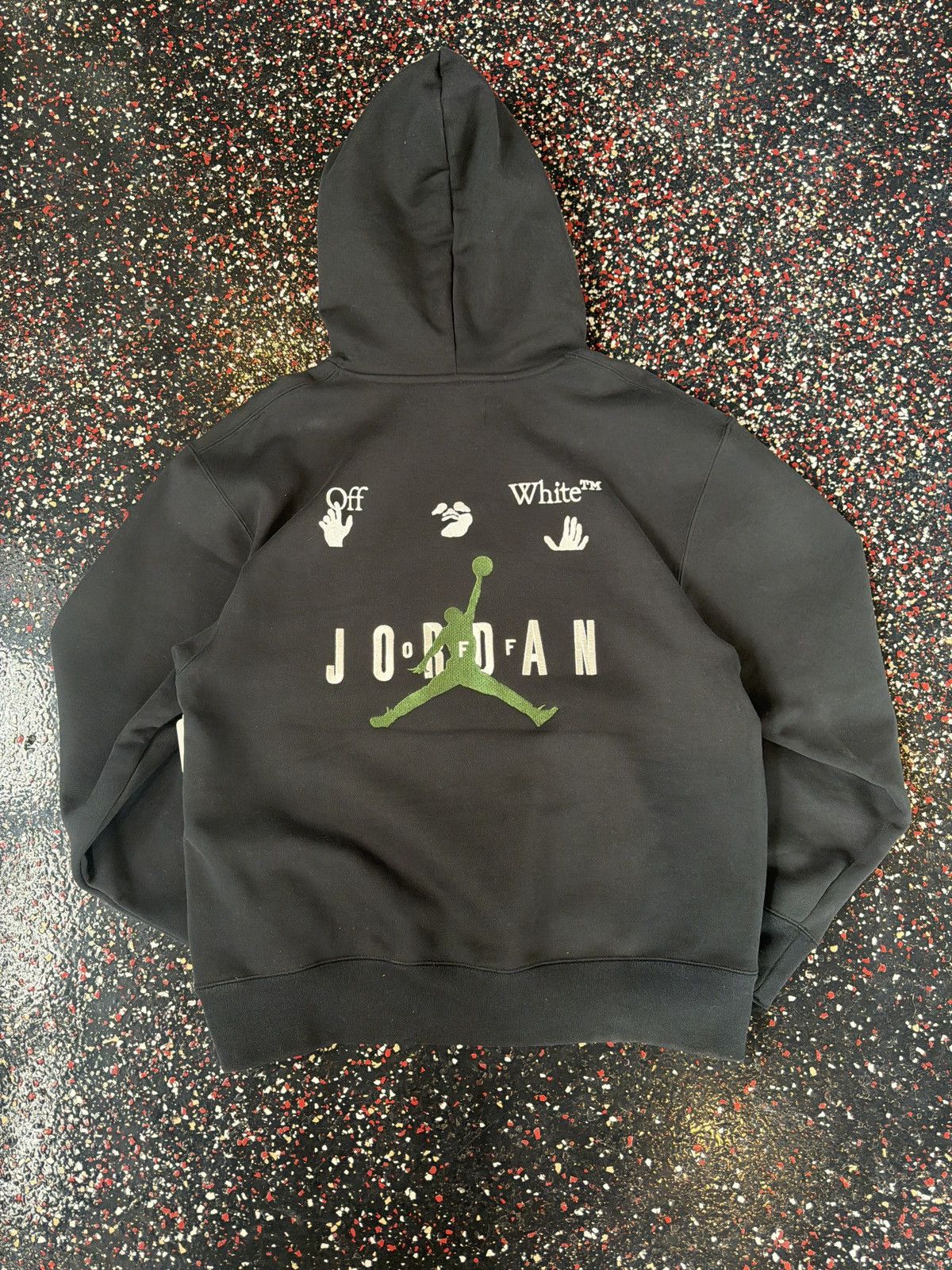 Jordan Brand × Off-White Off White x Jordan Black Hoodie Size US L / EU 52-54 / 3 - 2 Thumbnail