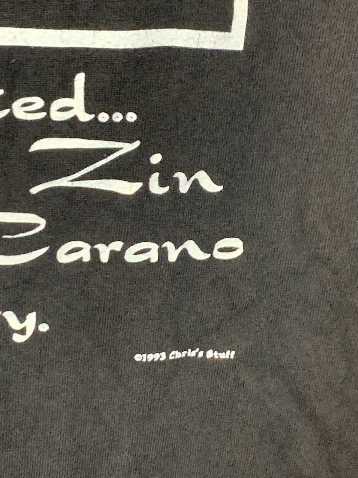 Vintage RARE* Vintage 1993 Committed The Immortal Zin Zyn Wine Shirt Size US XL / EU 56 / 4 - 5 Thumbnail