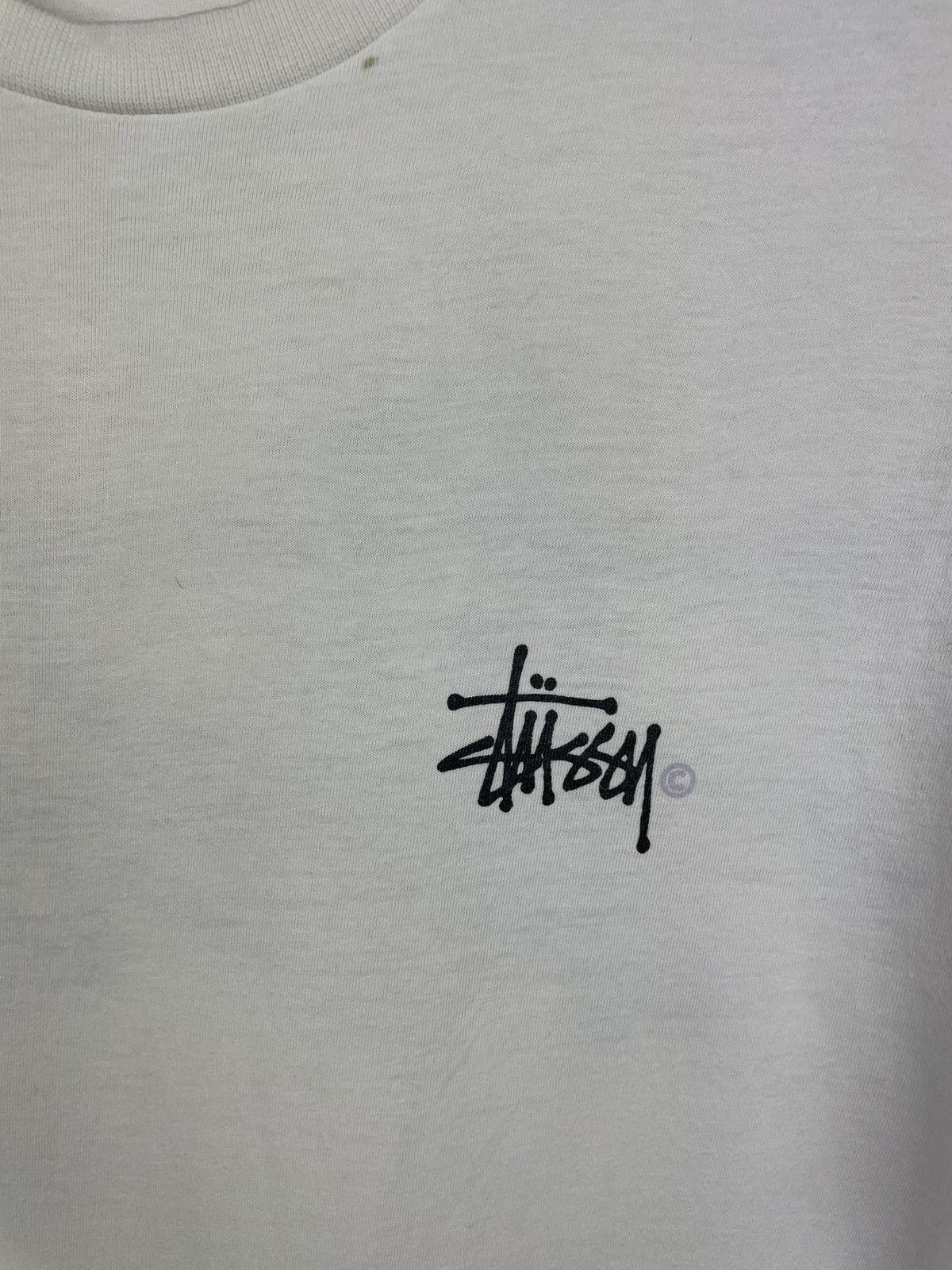 Stussy × Vintage Stussy Distressed Vintage T Shirt White Size L Size US L / EU 52-54 / 3 - 3 Thumbnail
