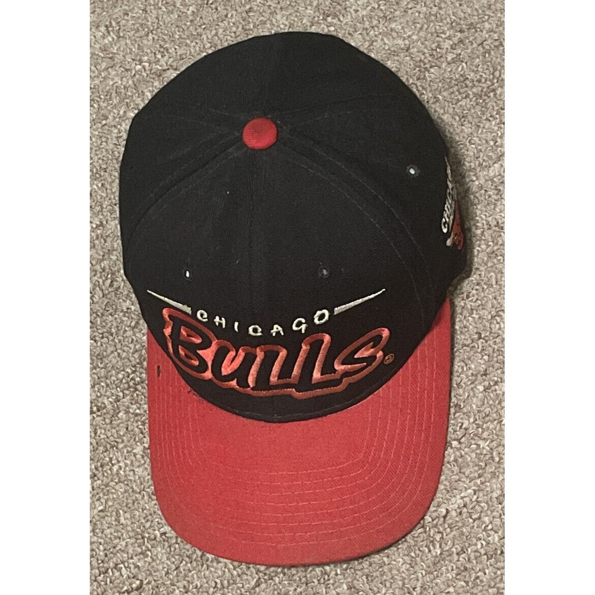 Starter Vintage 90s Starter Chicago Bulls Script NBA Snapback Hat Ca Size ONE SIZE - 4 Thumbnail