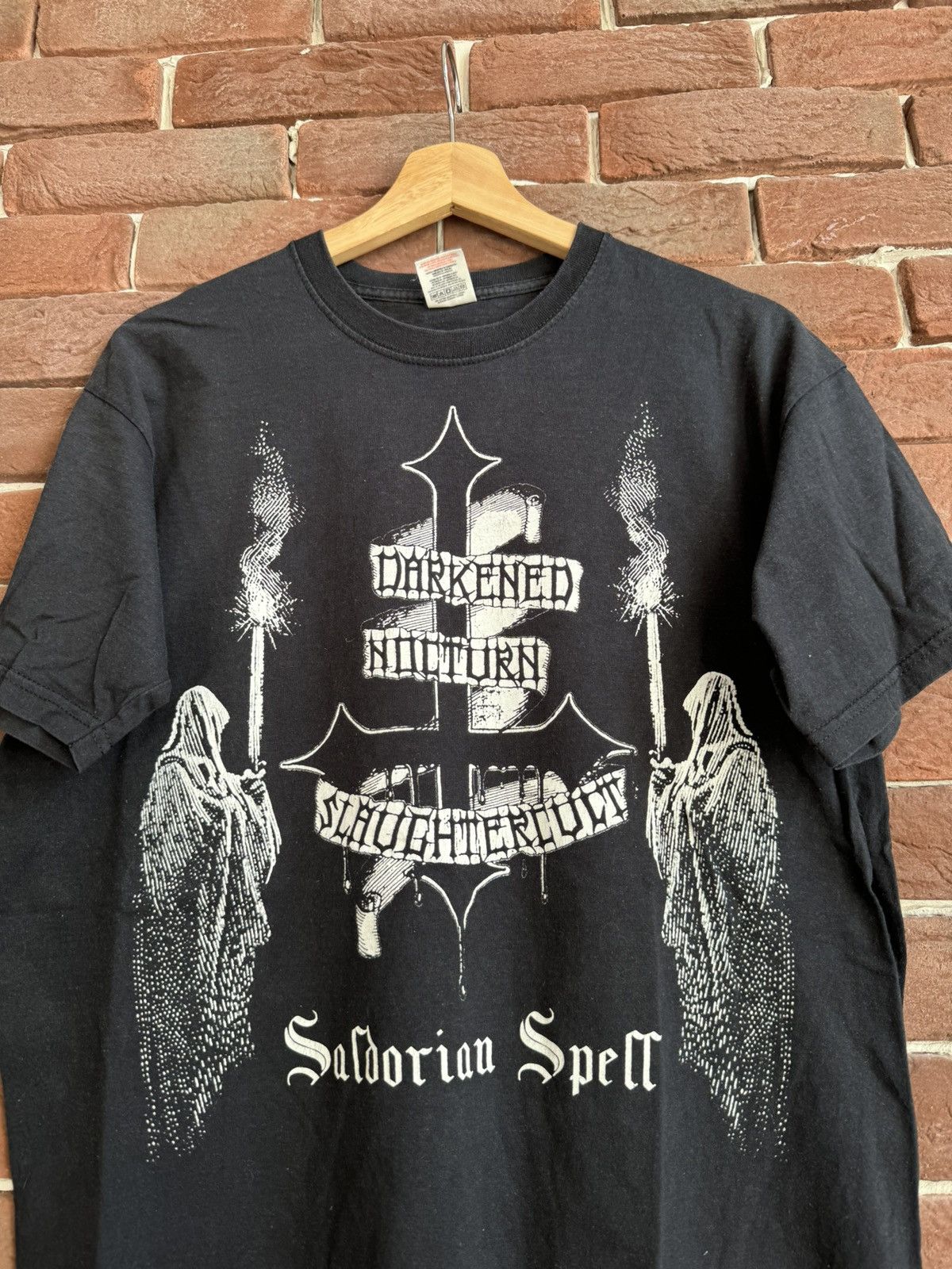 Band Tees × Vintage Rare Vintage 00s Darkened Nocturn M Black Metal Tshirt Rare Size US M / EU 48-50 / 2 - 3 Thumbnail