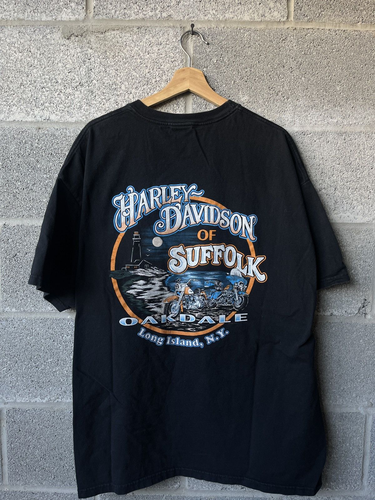 Harley Davidson × Vintage Vintage Harley Davidson Motorcycles Flames T Shirt Size US XXL / EU 58 / 5 - 2 Thumbnail