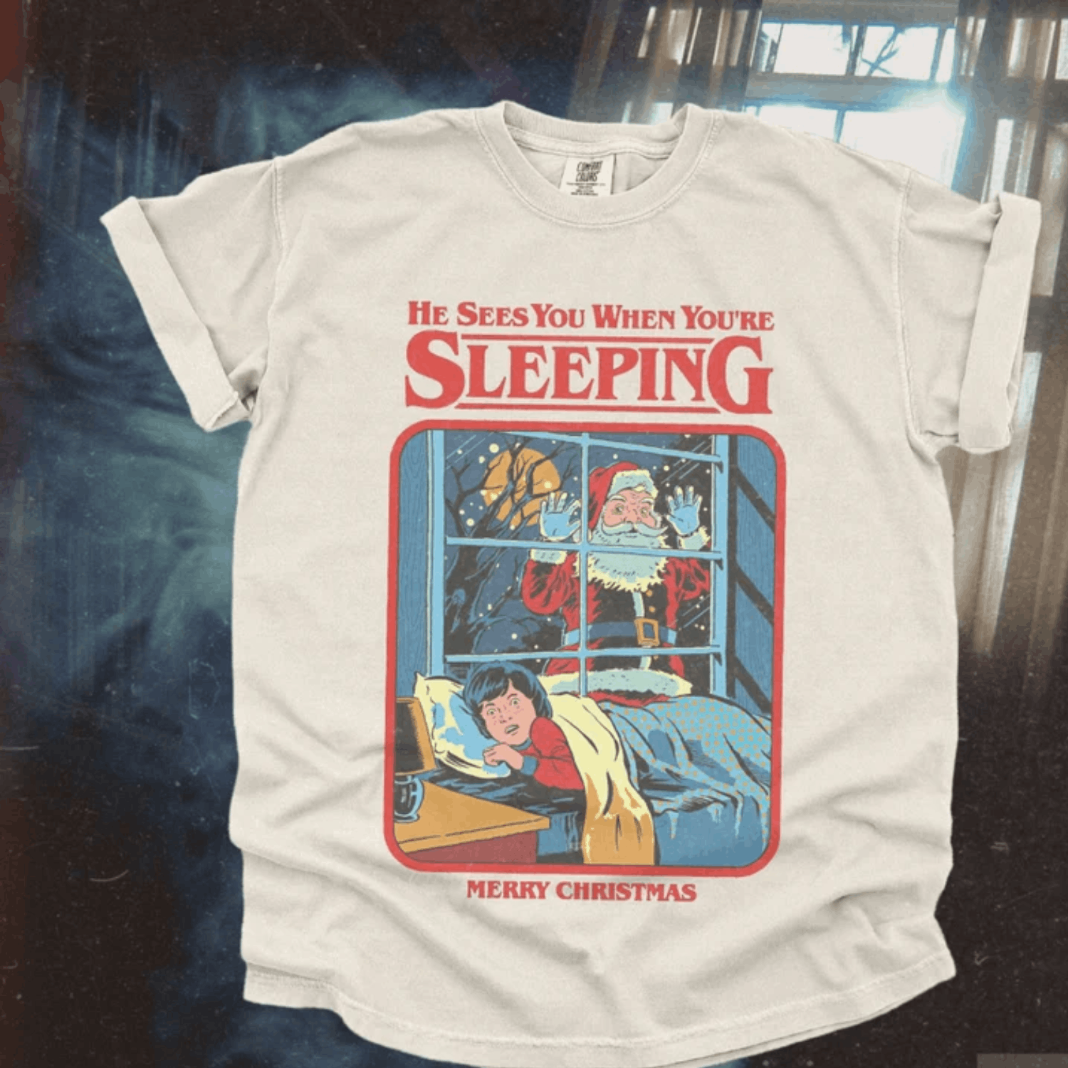 Vintage Vintage Creepy Santa Clause TShirt, Funny Retro 90s Shirt Size US L / EU 52-54 / 3 - 1 Thumbnail