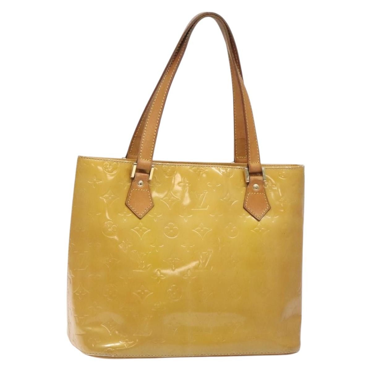 Louis Vuitton LOUIS VUITTON Monogram Vernis Houston Hand Bag Beige M91004 Size ONE SIZE - 1 Thumbnail