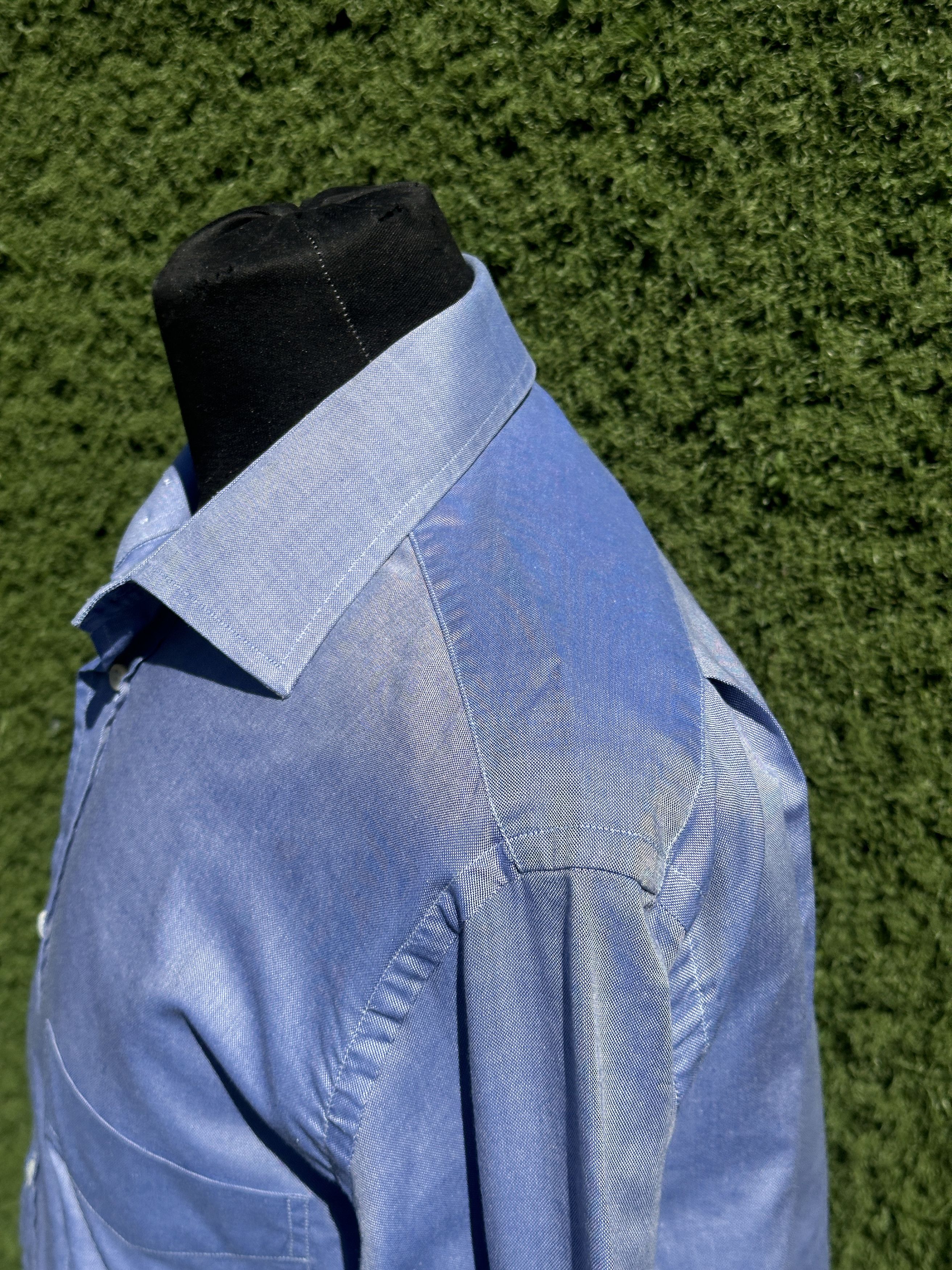Brioni Brioni Sport Reflective Cotton Oxford Shirt Luxury 16 41 L Size US L / EU 52-54 / 3 - 3 Thumbnail