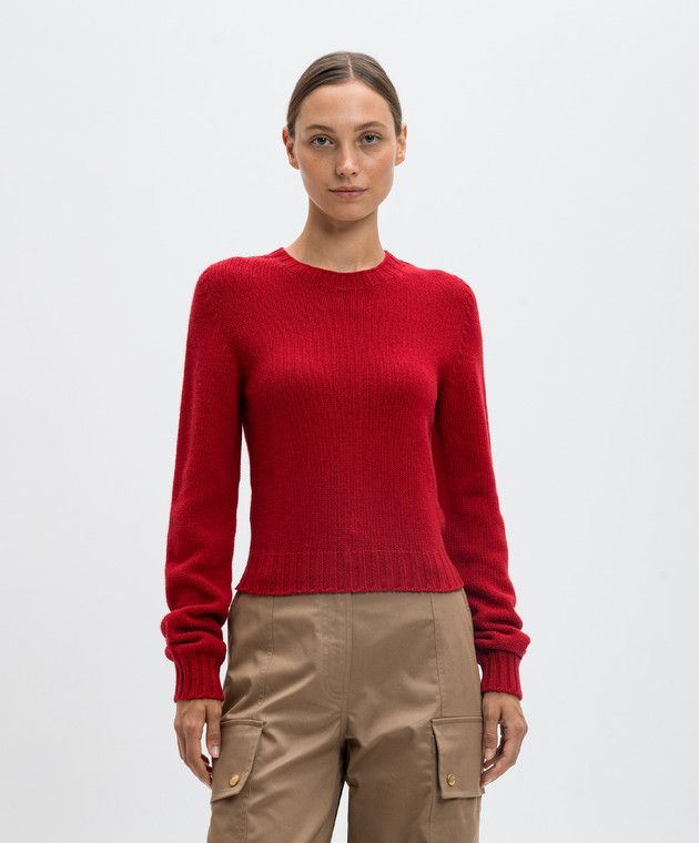 Palm Angels o1y1225 Crewneck Sweater in Red Size XS / US 0-2 / IT 36-38 - 2 Thumbnail