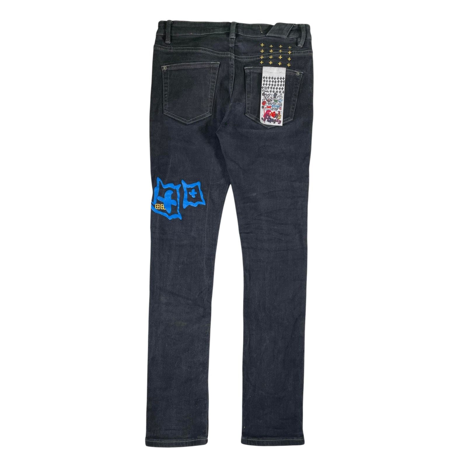 Ksubi Ksubi White Logo Black Jeans Size US 30 / EU 46 - 2 Thumbnail