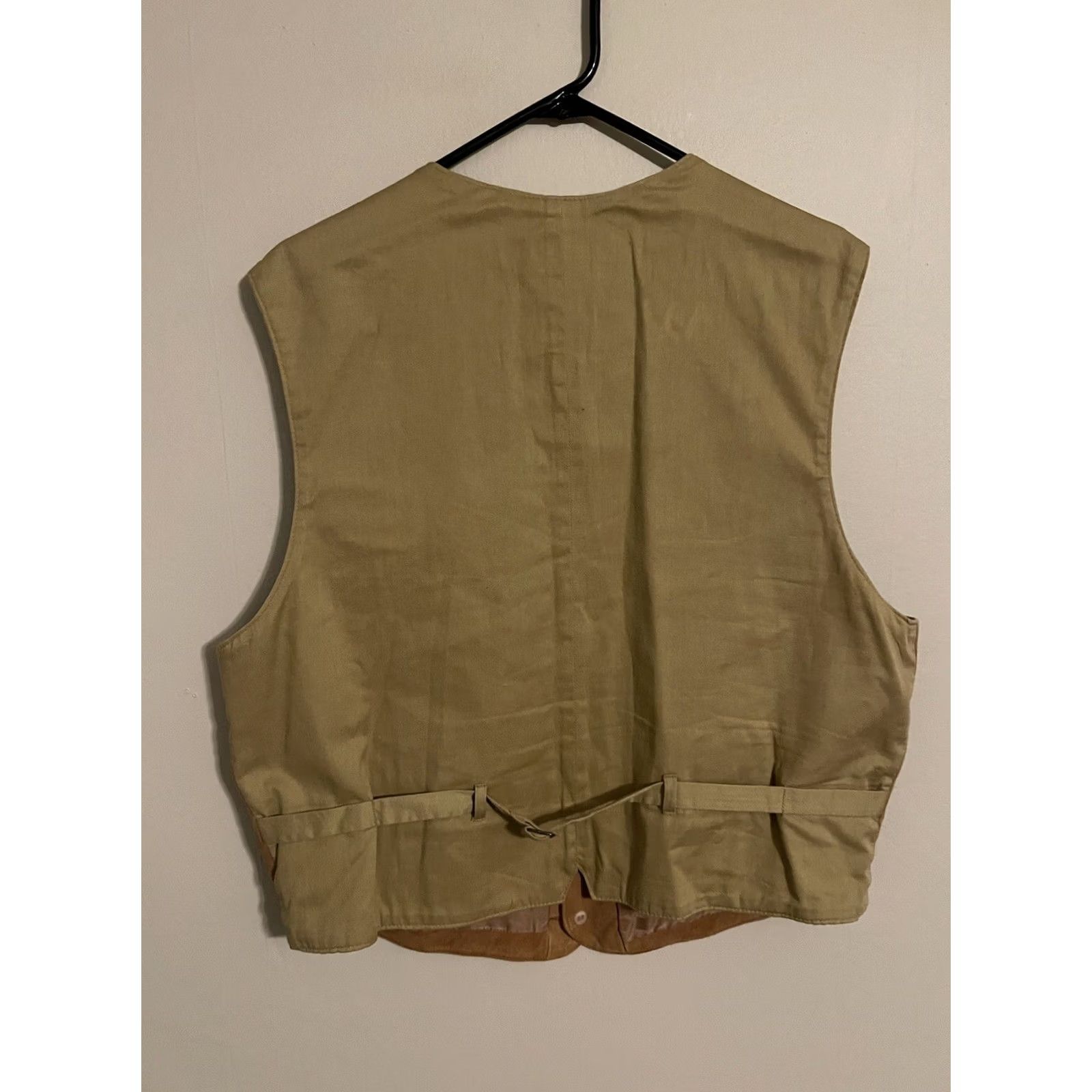 Gap VINTAGE GAP Genuine Leather Beige Western Waistcoat Vest - Men's Large L Vest Mens L Beige Western Leather Waistcoat Size US L / EU 52-54 / 3 - 4 Thumbnail