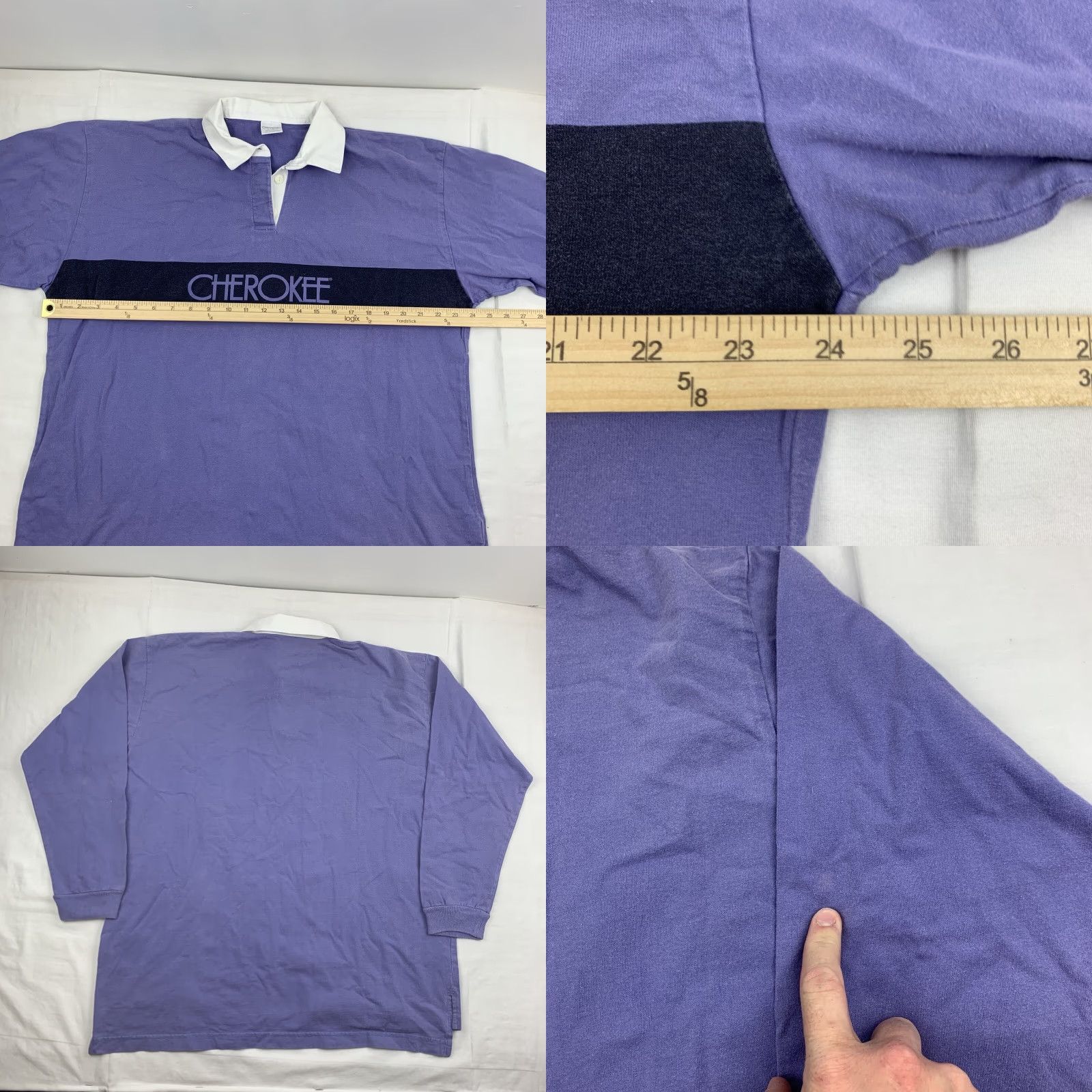Cherokee VINTAGE Cherokee Rugby Polo Long Sleeve Mens XL Purple Solid Logo 90s Size US XL / EU 56 / 4 - 8 Thumbnail