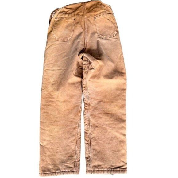 Carhartt Carhartt Quilted Lined Canvas Bib Overalls \ Size US 34 / EU 50 - 6 Thumbnail