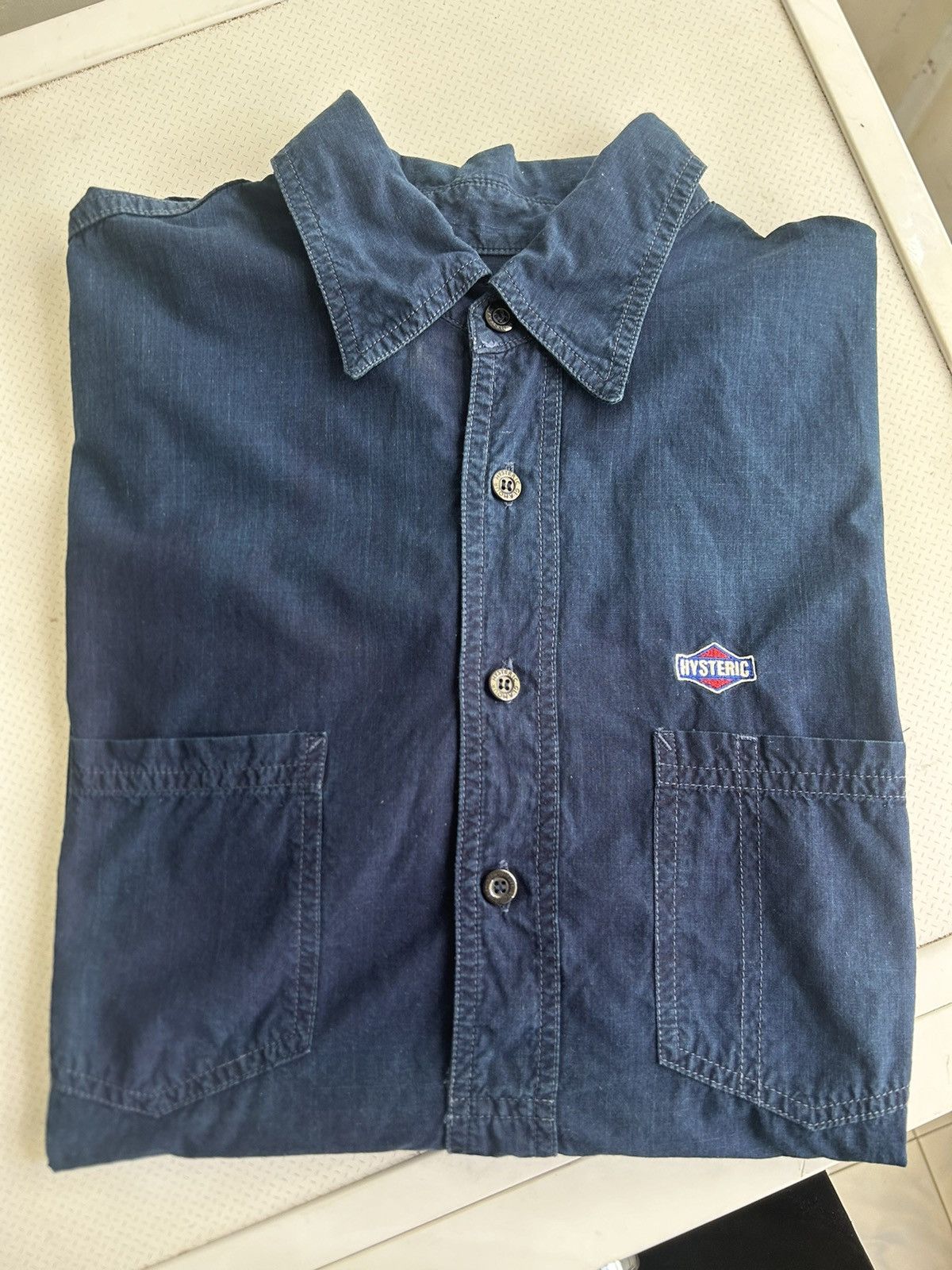 Hysteric Glamour Vintage Hysteric Glamour Short Sleeve Work Shirt Size US L / EU 52-54 / 3 - 1 Thumbnail