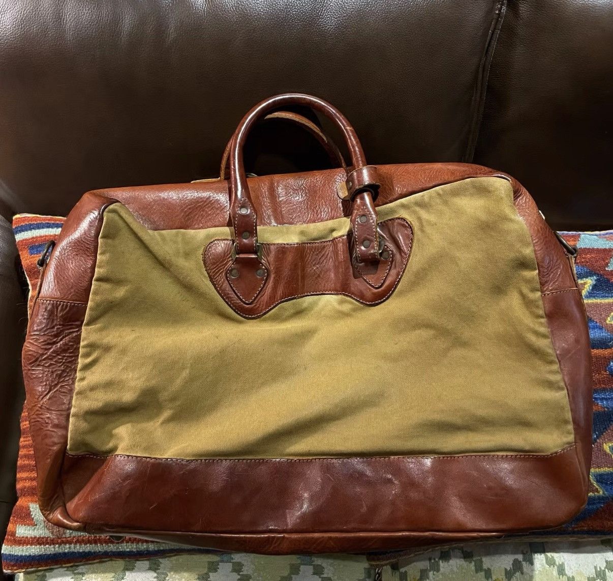 RRL Ralph Lauren RRL Ralph Lauren Double RL Italian Made Travel Bag K22 Size ONE SIZE - 4 Thumbnail