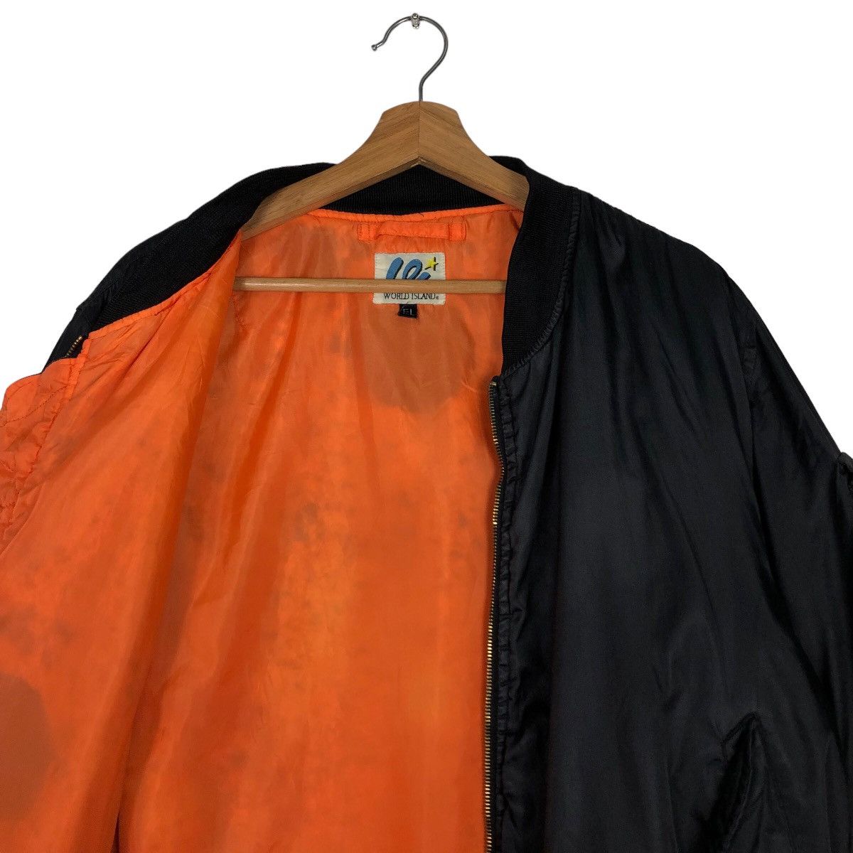 Japanese Brand 🔥Riot Riot Vintage Nylon Bomber Jacket World Island Size US L / EU 52-54 / 3 - 10 Thumbnail